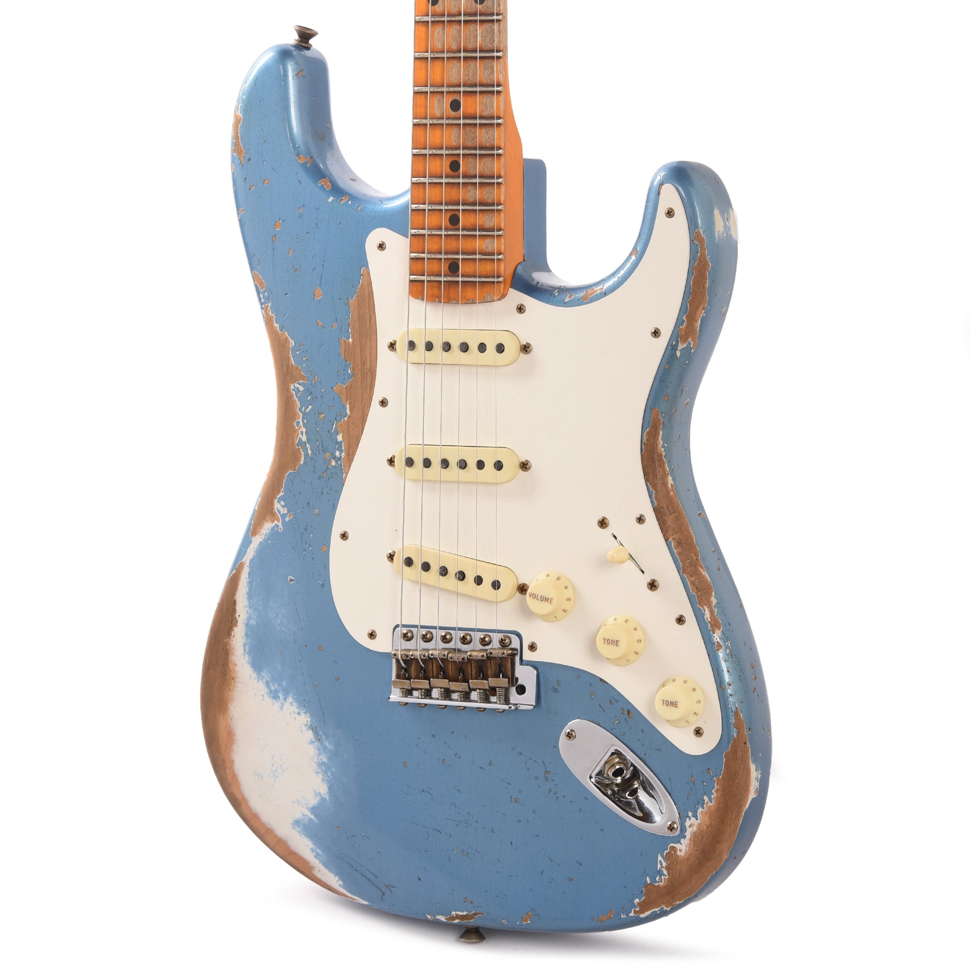 Fender Custom Shop Limited Edition Red Hot Stratocaster Super Heavy Relic Super Faded Aged Lake Placid Blue Electric Guitars / Solid Body
