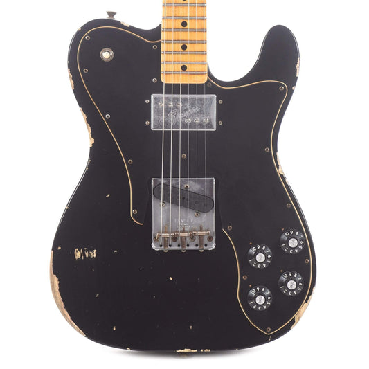 Fender Custom Shop Limited Edition Telecaster Custom Maple Relic Aged Black Electric Guitars / Solid Body