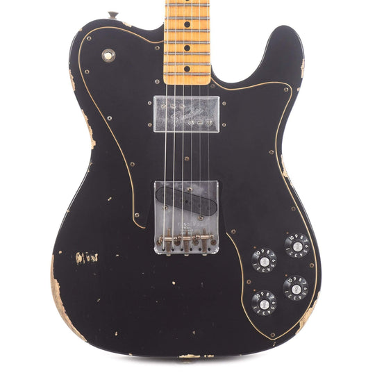 Fender Custom Shop Limited Edition Telecaster Custom Maple Relic Aged Black Electric Guitars / Solid Body