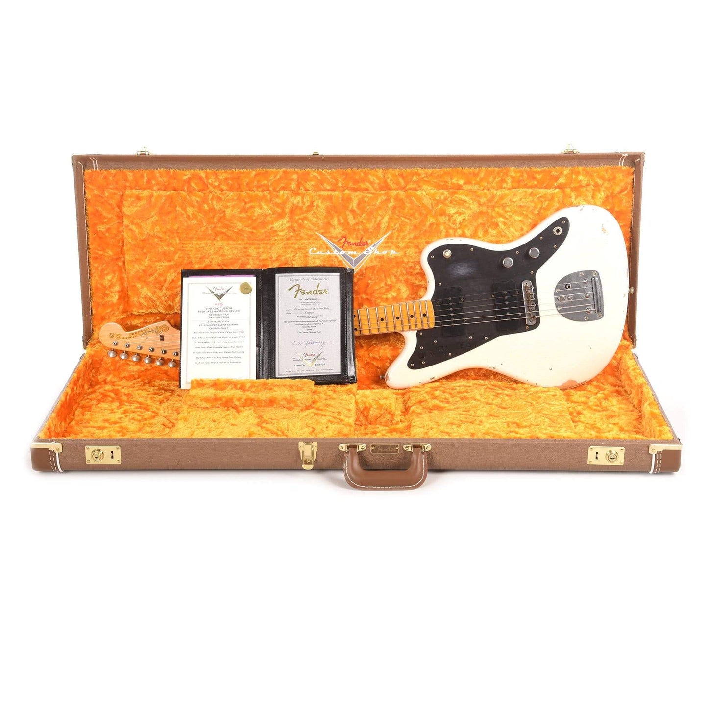 Fender Custom Shop Limited Edition Vintage Custom 1958 Jazzmaster Relic 55 Desert Tan Electric Guitars / Solid Body