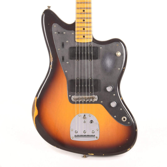 Fender Custom Shop Limited Edition Vintage Custom 1958 Jazzmaster Relic Faded Aged Chocolate 3-Tone Sunburst Electric Guitars / Solid Body