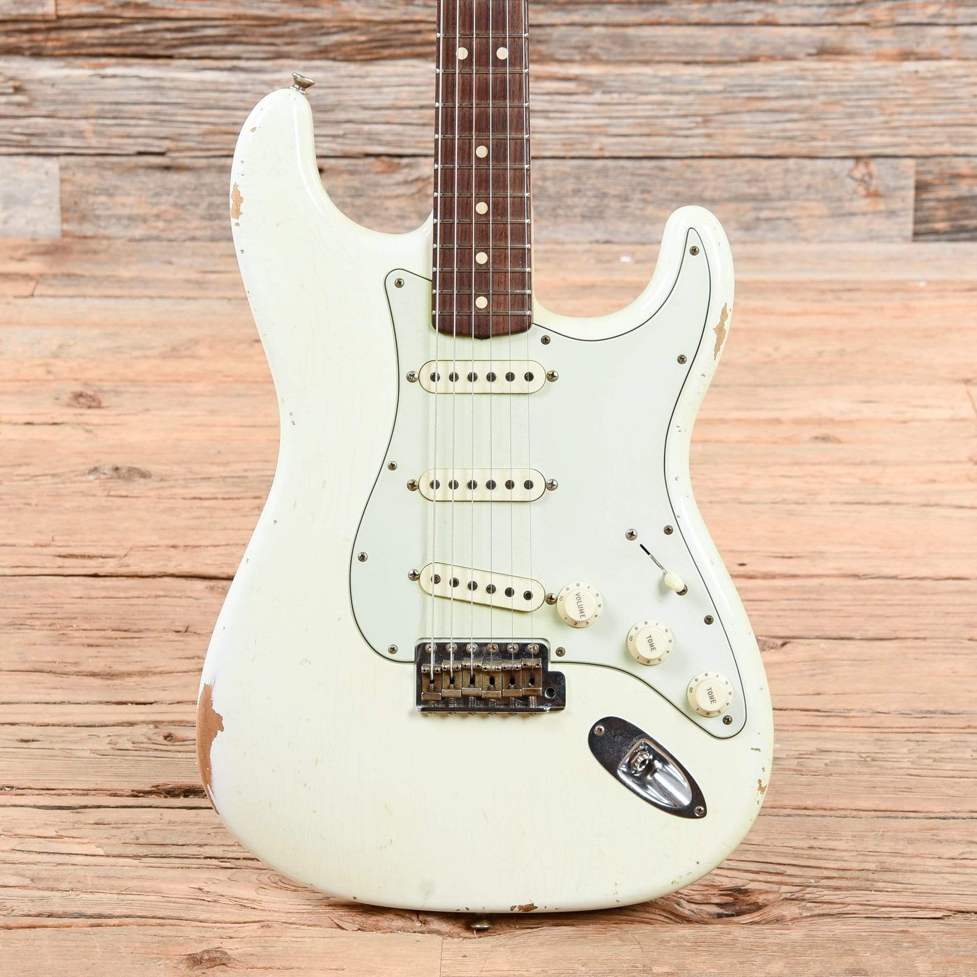 Fender Custom Shop Limited NAMM 1964 Stratocaster Relic Aged Olympic White 2015 Electric Guitars / Solid Body