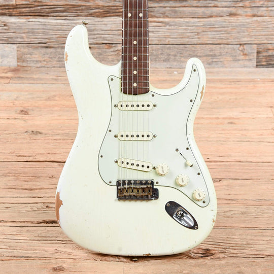 Fender Custom Shop Limited NAMM 1964 Stratocaster Relic Aged Olympic White 2015 Electric Guitars / Solid Body