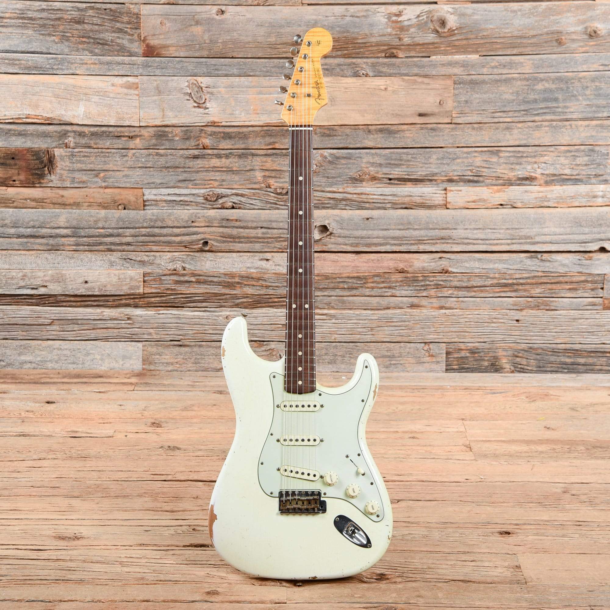 Fender Custom Shop Limited NAMM 1964 Stratocaster Relic Aged Olympic White 2015 Electric Guitars / Solid Body