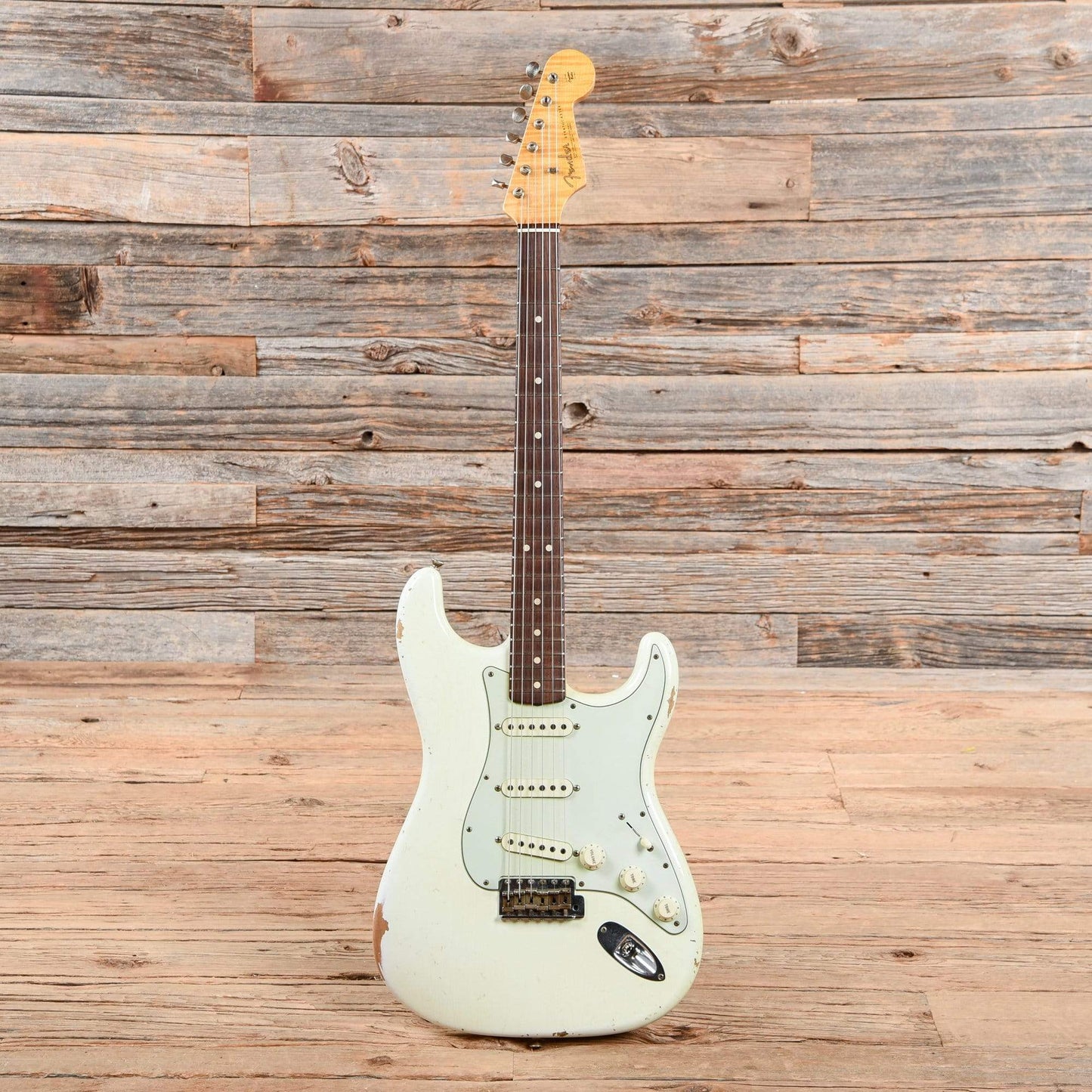 Fender Custom Shop Limited NAMM 1964 Stratocaster Relic Aged Olympic White 2015 Electric Guitars / Solid Body