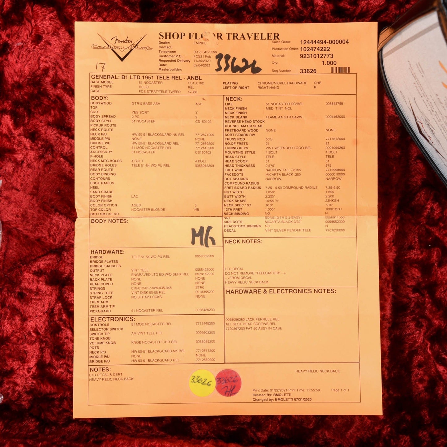 Fender Custom Shop LTD 51 Telecaster Relic Butterscotch Blonde 2021 Electric Guitars / Solid Body