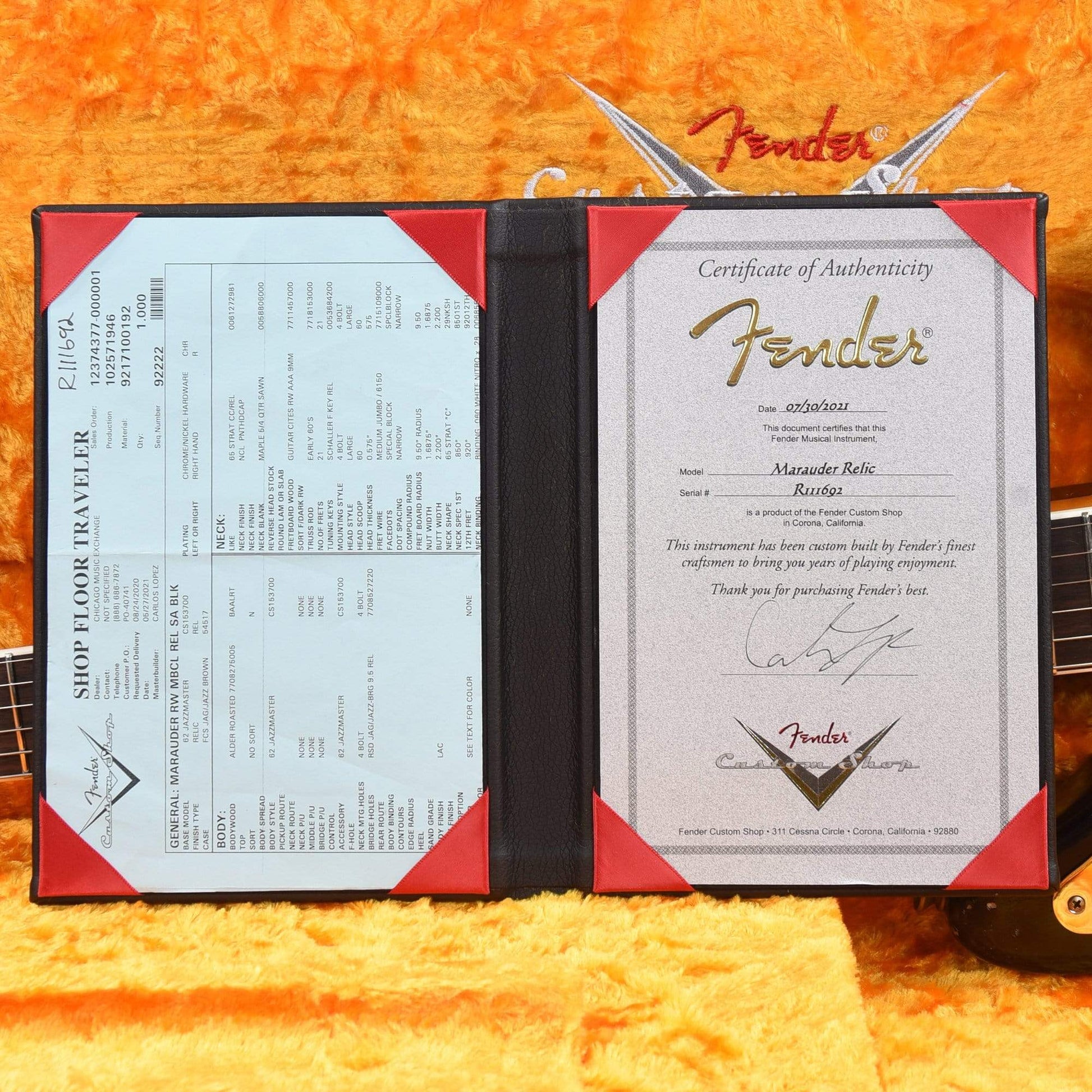 Fender Custom Shop Marauder Relic Super Aged Black Master Built by Carlos Lopez Electric Guitars / Solid Body