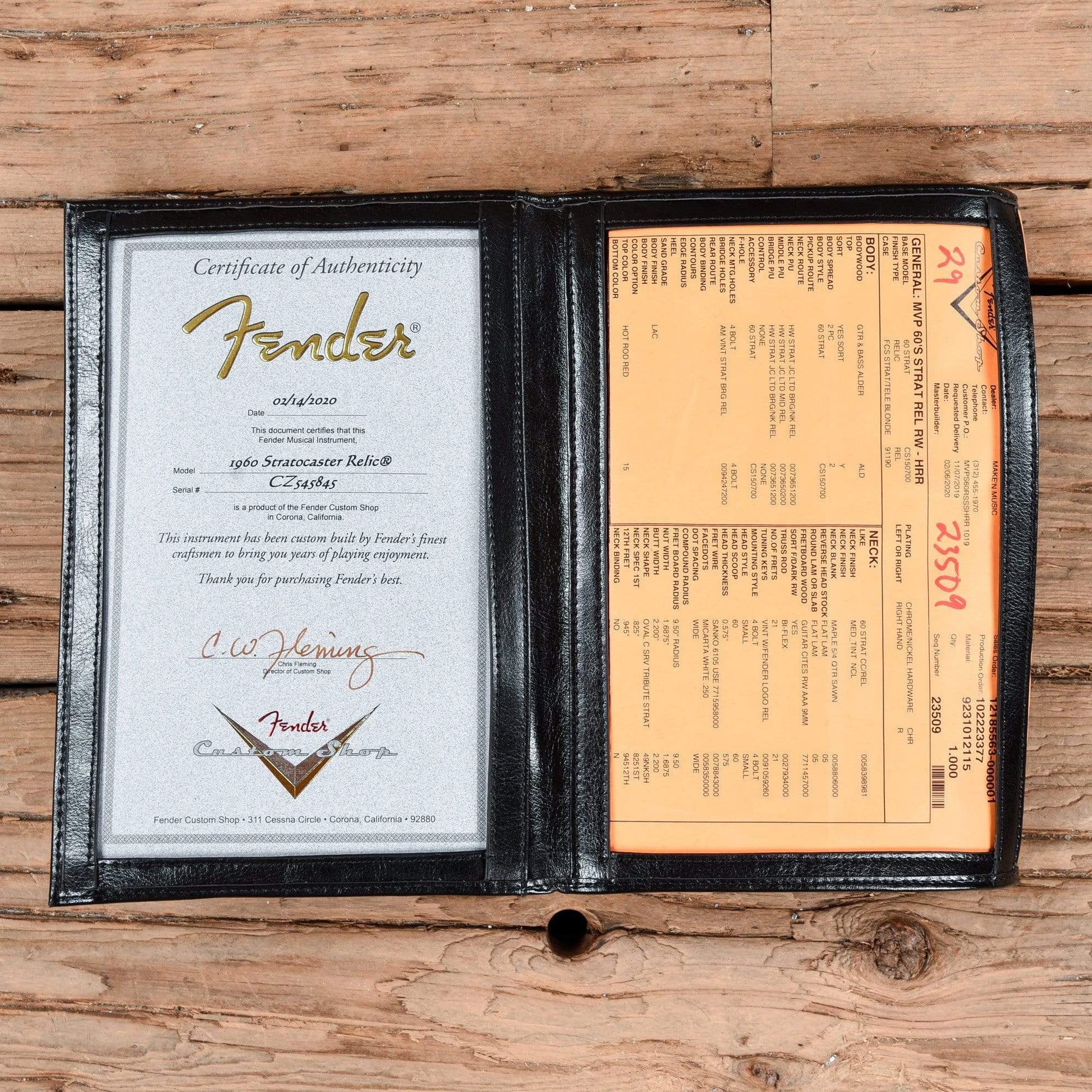 Fender Custom Shop MVP 1960 Stratocaster Relic Hot Rod Red 2020 Electric Guitars / Solid Body