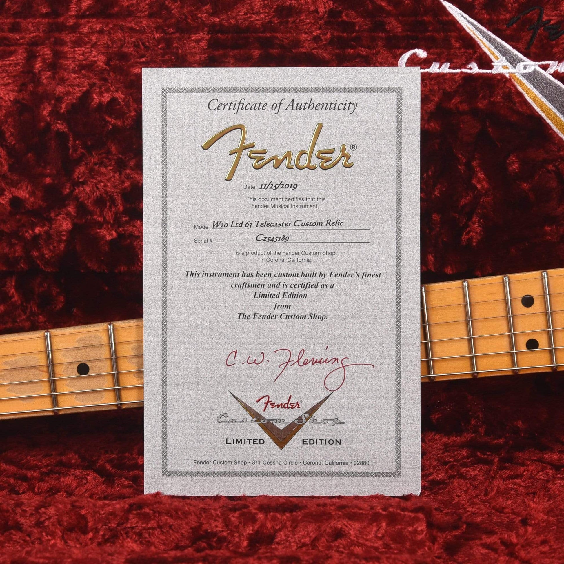 Fender Custom Shop NAMM Limited Edition 1963 Telecaster Custom Relic Aged Silver Sparkle Electric Guitars / Solid Body