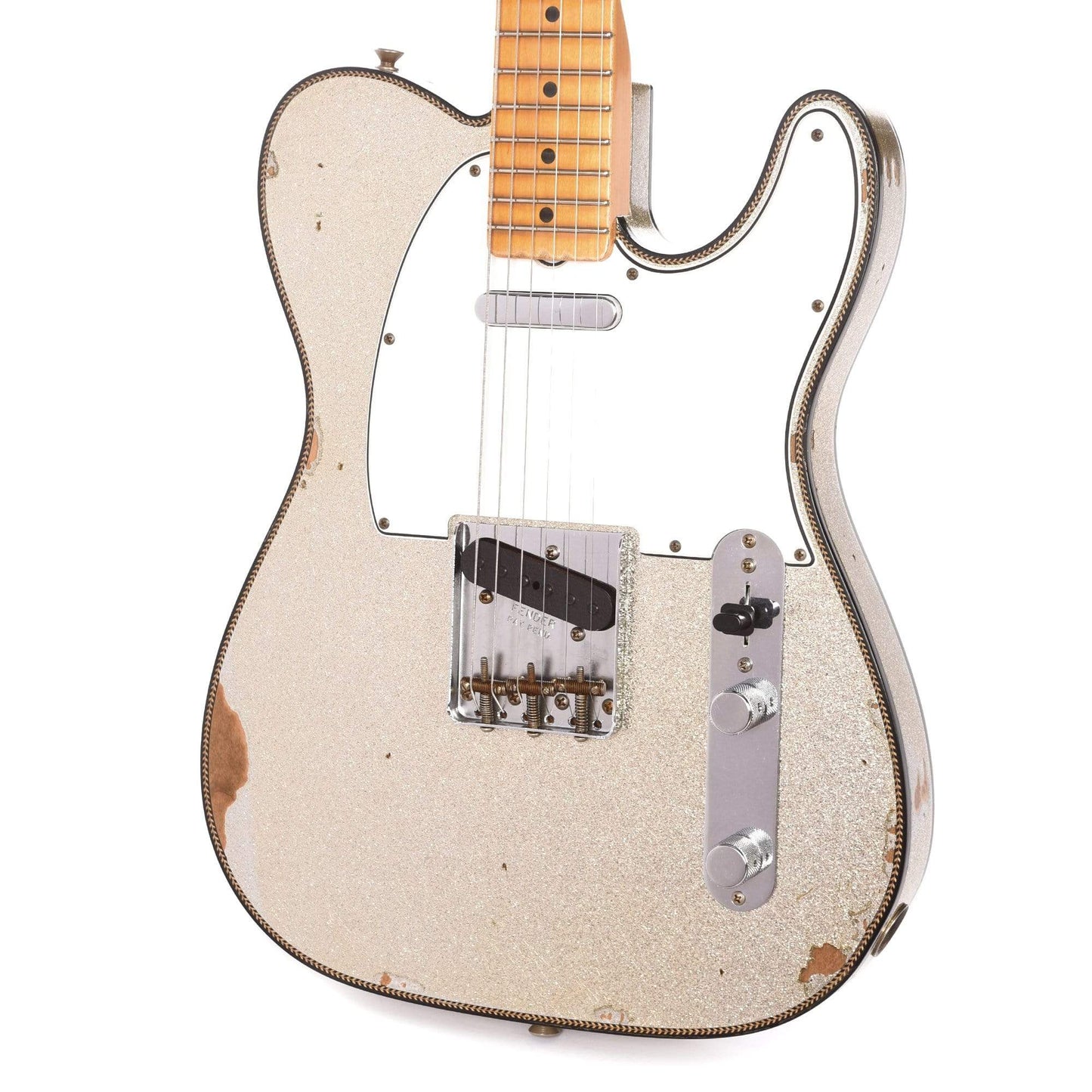 Fender Custom Shop NAMM Limited Edition 1963 Telecaster Custom Relic Aged Silver Sparkle Electric Guitars / Solid Body