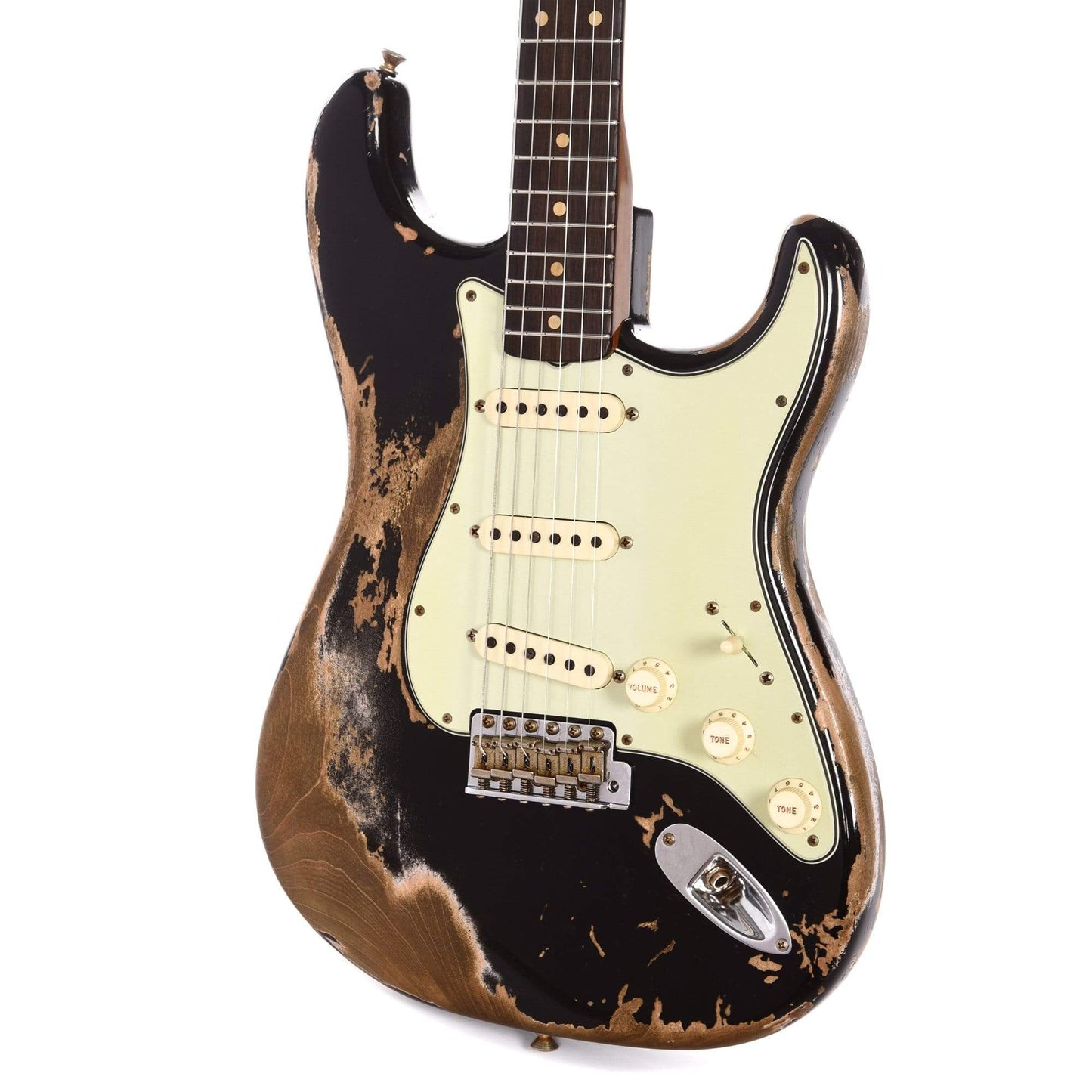 Fender Custom Shop NAMM Limited Edition 60/63 Stratocaster Super Heavy Relic Aged Black Electric Guitars / Solid Body