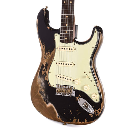 Fender Custom Shop NAMM Limited Edition 60/63 Stratocaster Super Heavy Relic Aged Black Electric Guitars / Solid Body