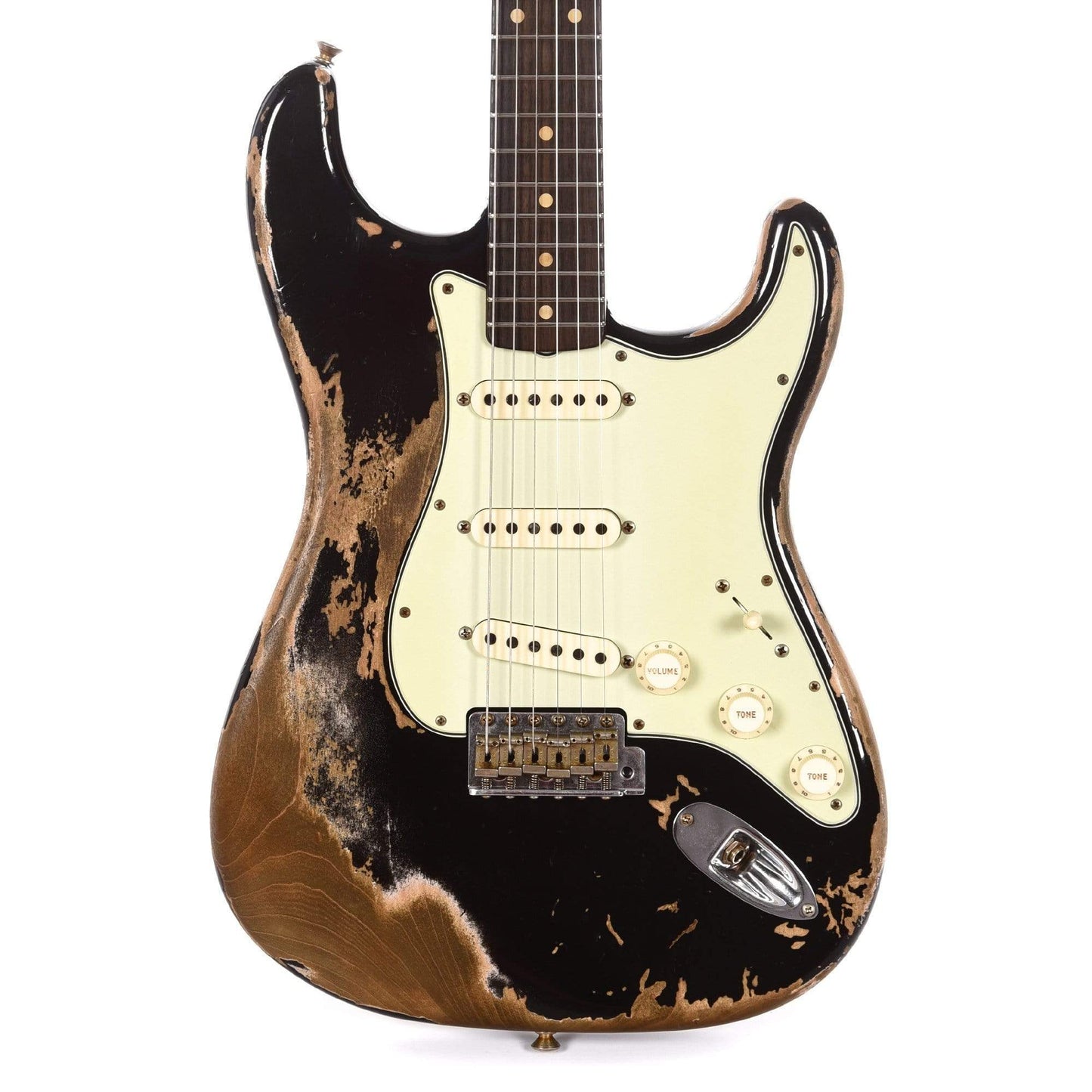 Fender Custom Shop NAMM Limited Edition 60/63 Stratocaster Super Heavy Relic Aged Black Electric Guitars / Solid Body