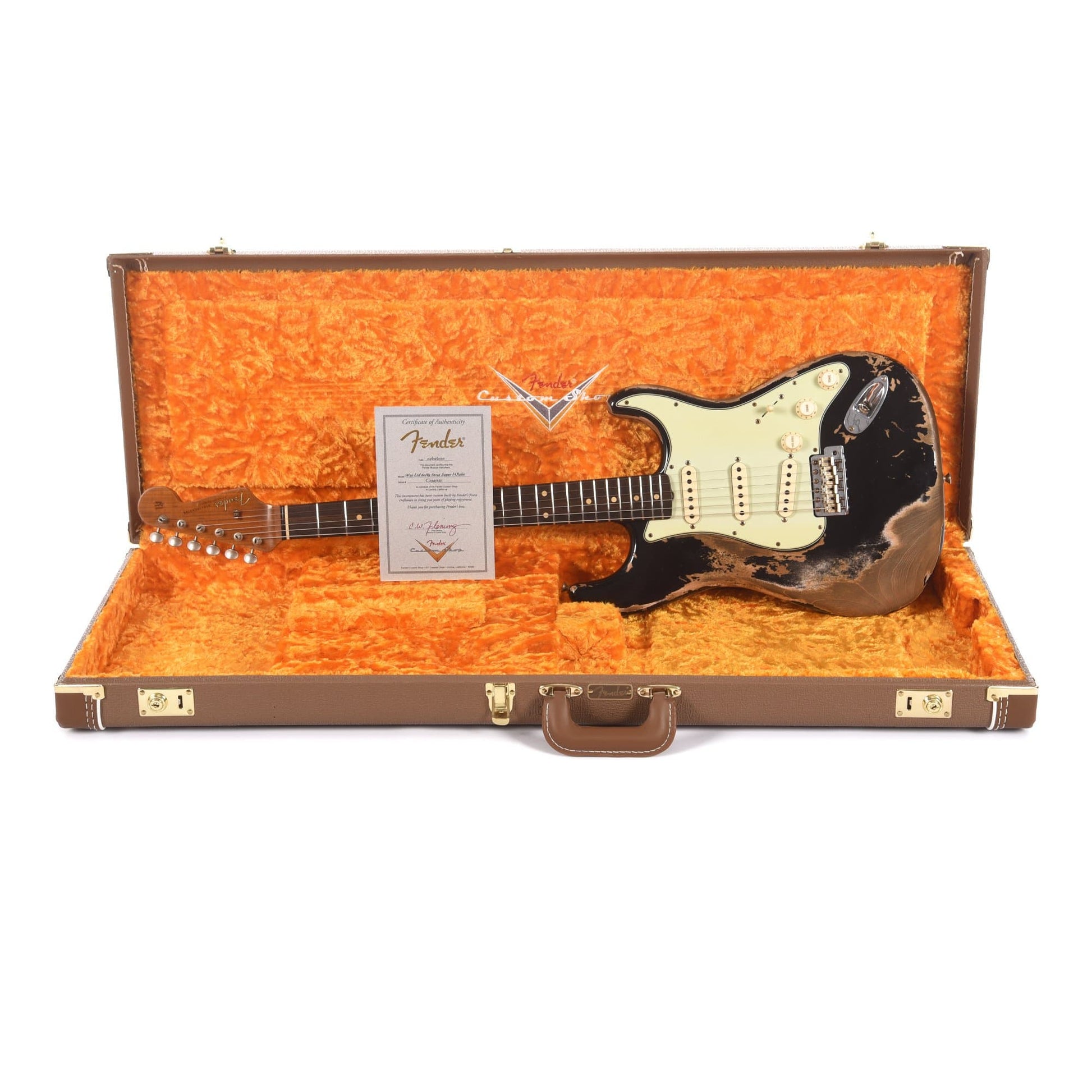 Fender Custom Shop NAMM Limited Edition 60/63 Stratocaster Super Heavy Relic Aged Black Electric Guitars / Solid Body