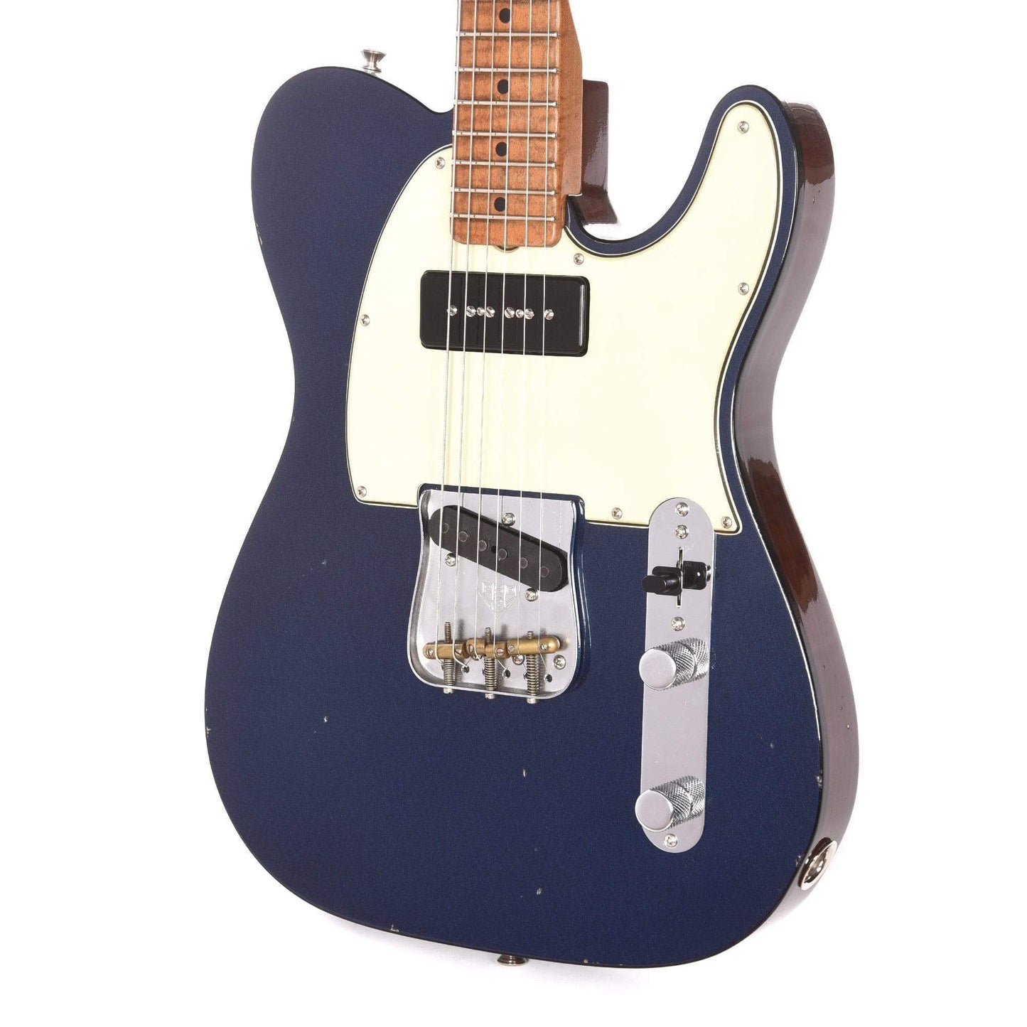 Fender Custom Shop P-90 Telecaster Journeyman Relic Baltic Blue/Transparent Walnut Back Master Built by Jason Smith Electric Guitars / Solid Body