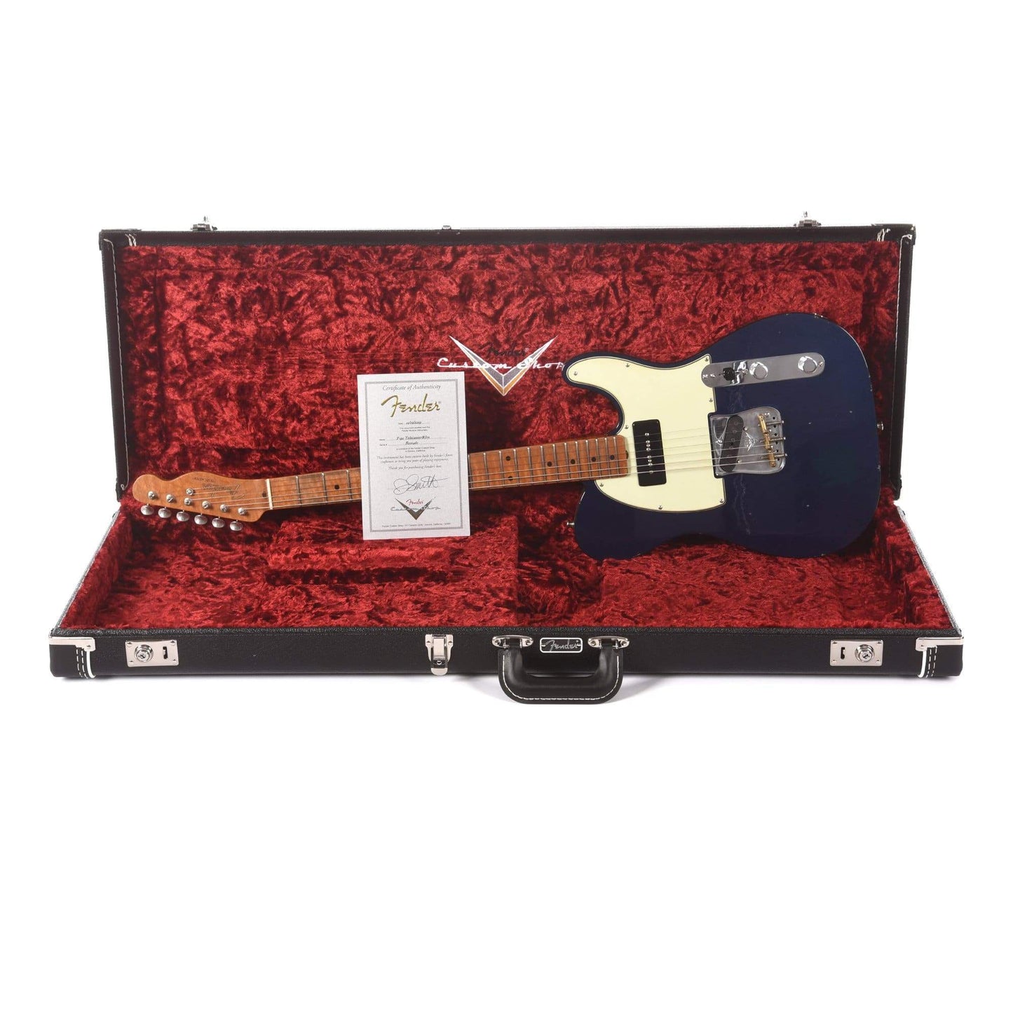 Fender Custom Shop P-90 Telecaster Journeyman Relic Baltic Blue/Transparent Walnut Back Master Built by Jason Smith Electric Guitars / Solid Body