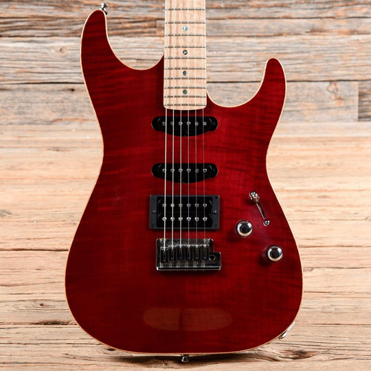 Fender Custom Shop Showmaster FMT HH Black Cherry Transparent 2001 Electric Guitars / Solid Body