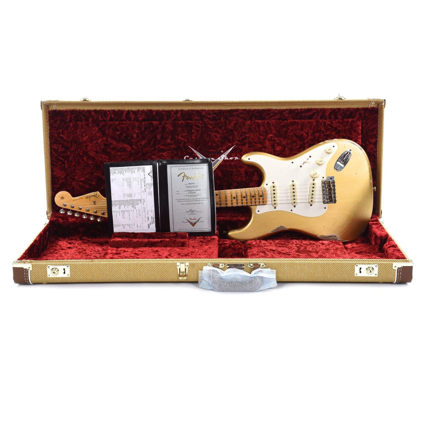 Fender Custom Shop Time Machine 1957 Stratocaster Relic Aged HLE Gold Electric Guitars / Solid Body
