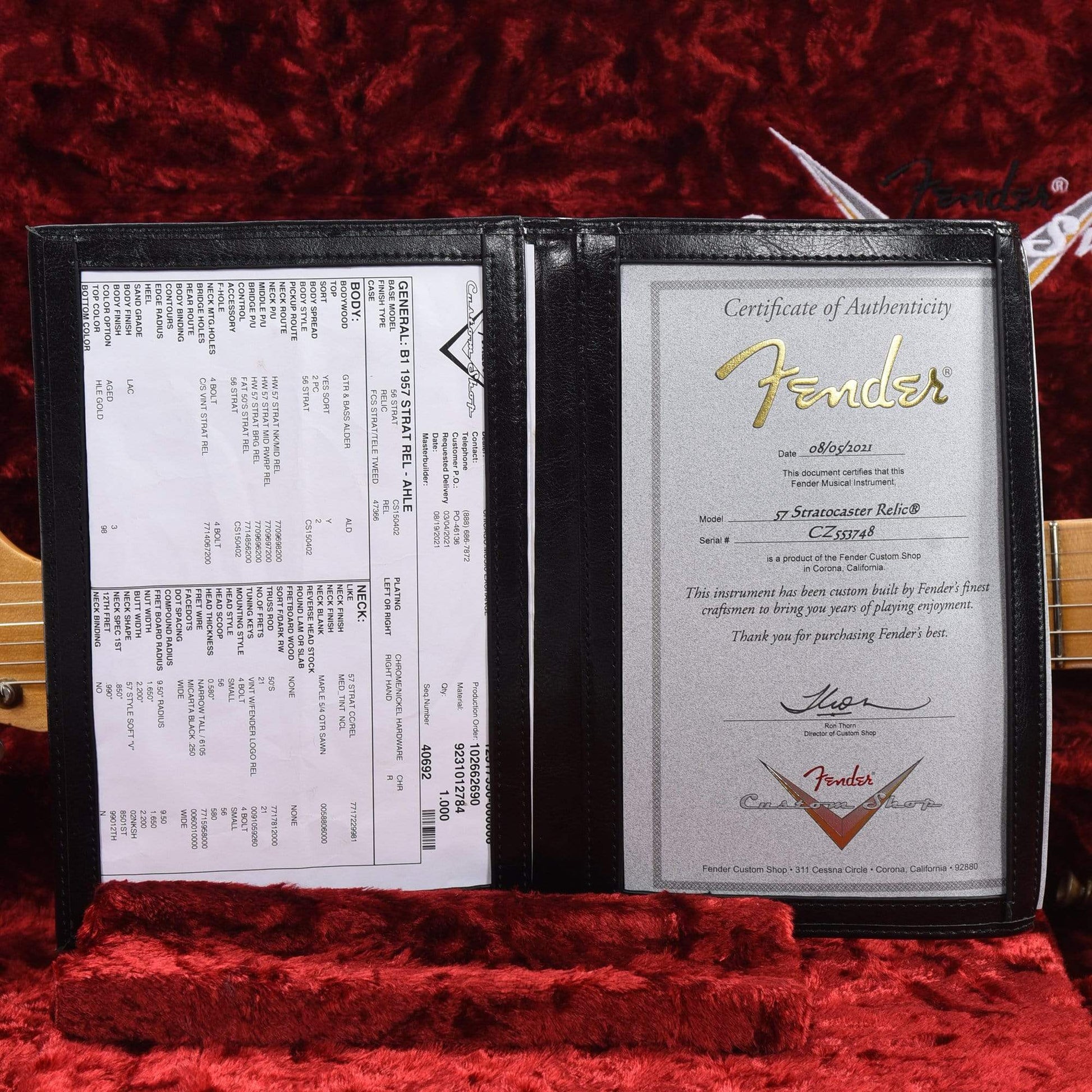 Fender Custom Shop Time Machine 1957 Stratocaster Relic Aged HLE Gold Electric Guitars / Solid Body