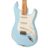 Fender Custom Shop Time Machine 1957 Stratocaster Relic Faded Aged Daphne Blue Electric Guitars / Solid Body