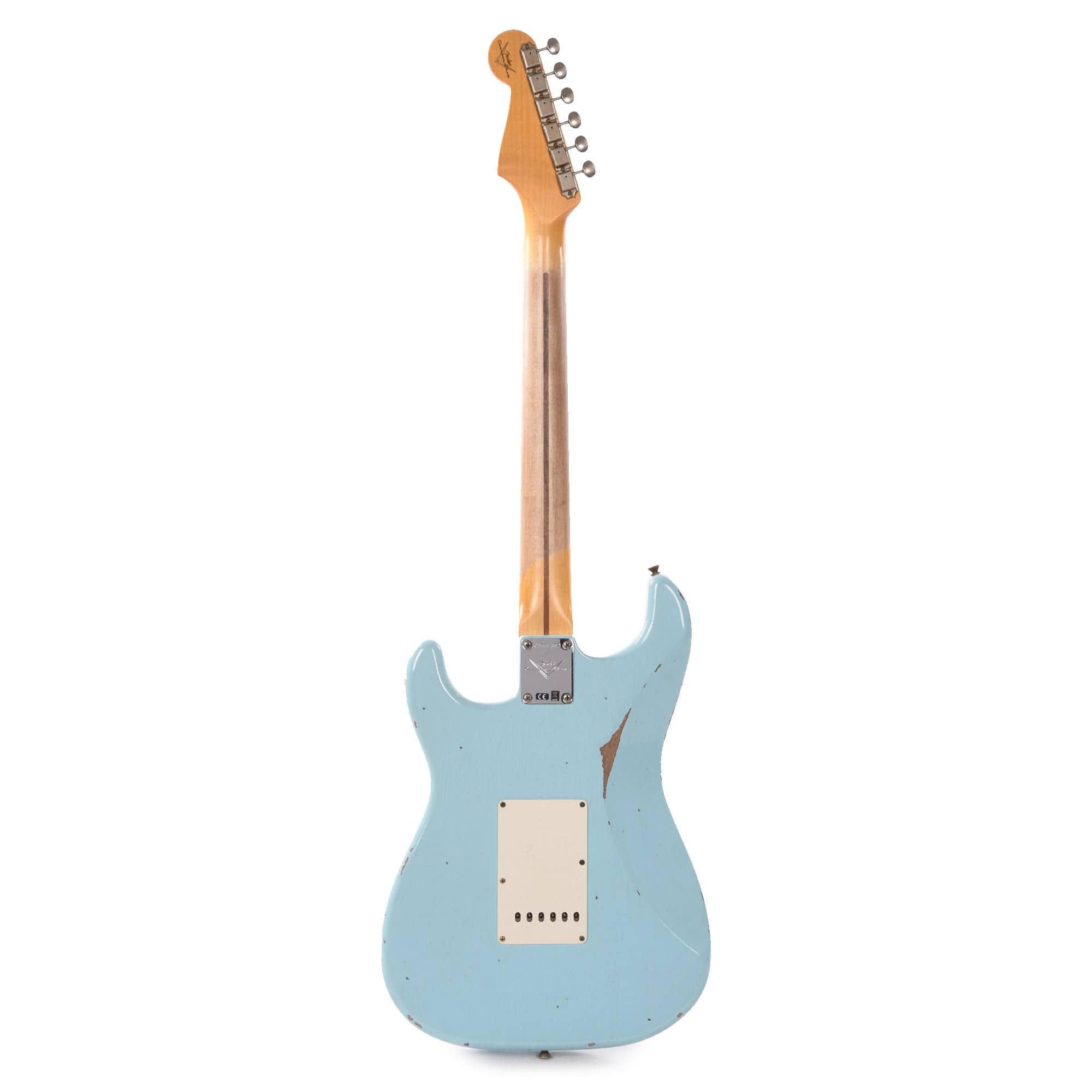 Fender Custom Shop Time Machine 1957 Stratocaster Relic Faded Aged Daphne Blue Electric Guitars / Solid Body