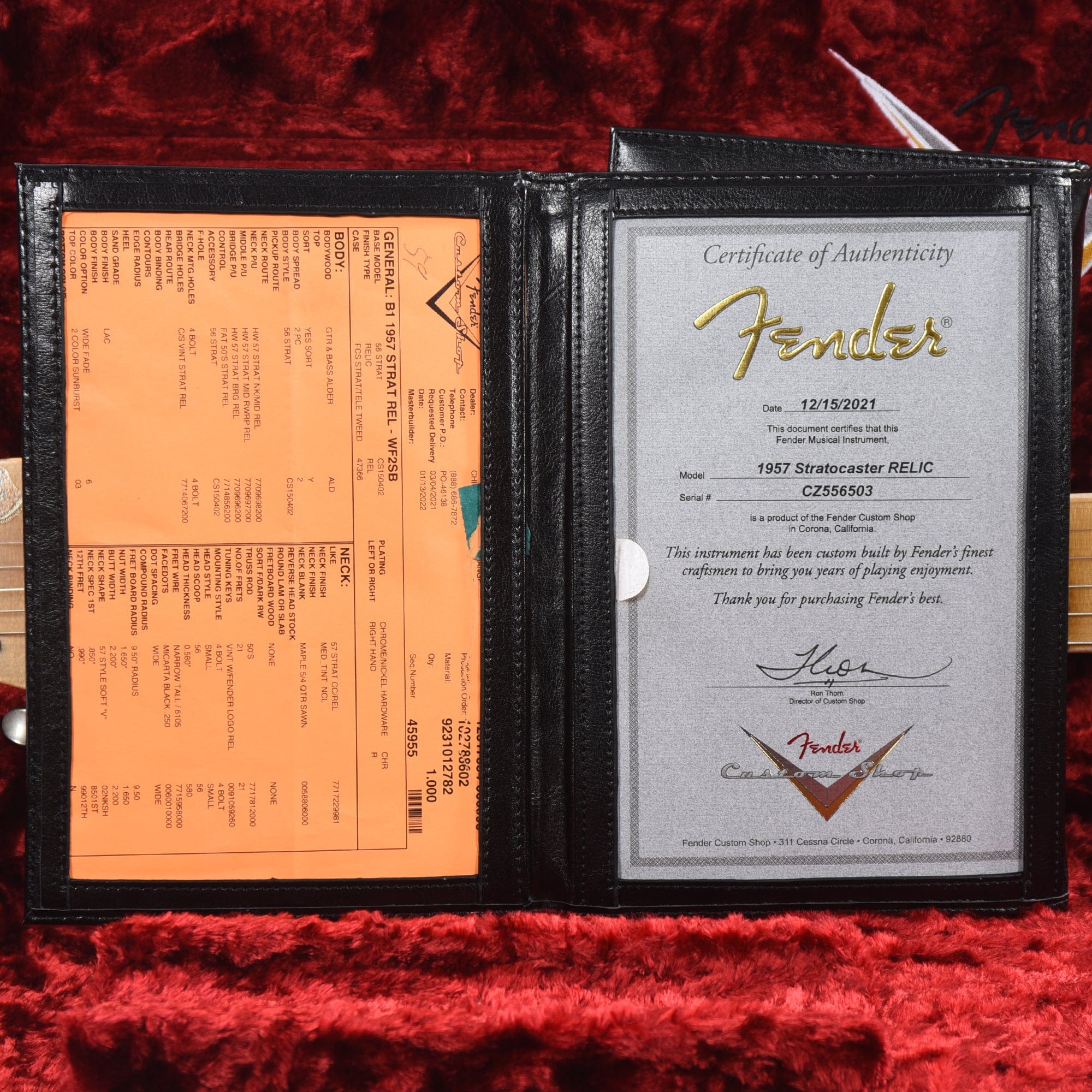 Fender Custom Shop Time Machine 1957 Stratocaster Relic Wide-Fade 2-Color Sunburst Electric Guitars / Solid Body