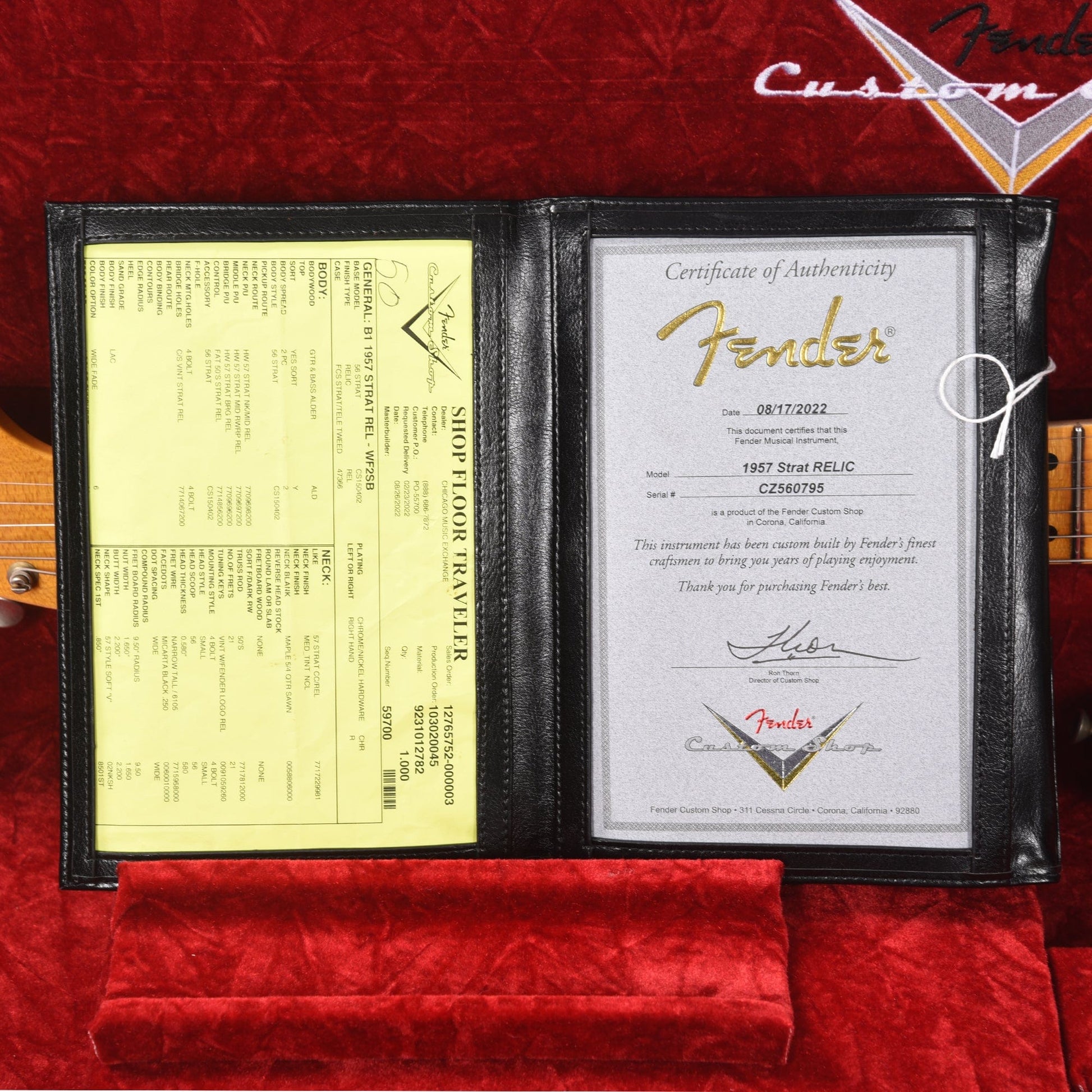 Fender Custom Shop Time Machine 1957 Stratocaster Relic Wide-Fade 2-Color Sunburst Electric Guitars / Solid Body