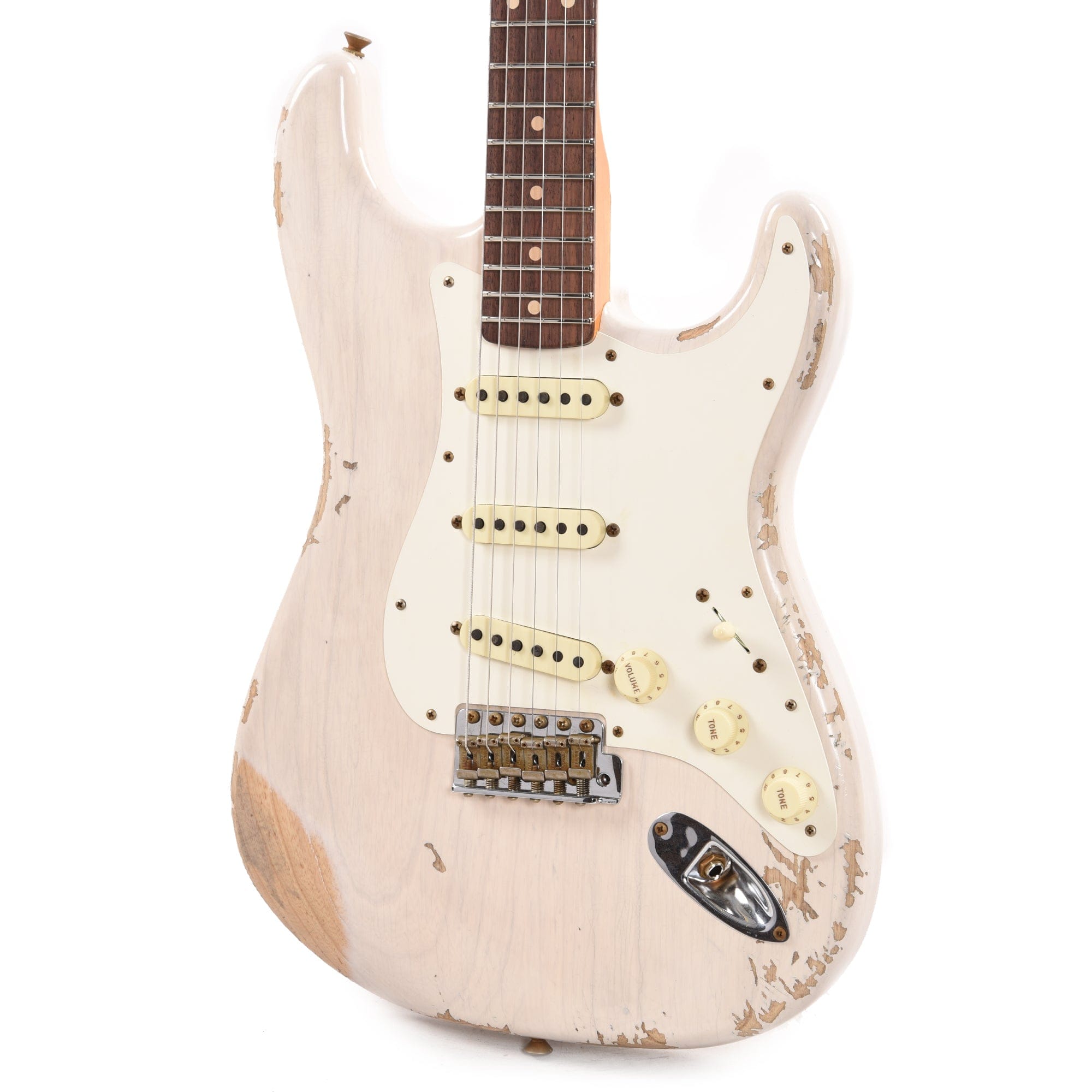 Fender Custom Shop Time Machine 1959 Stratocaster Heavy Relic Aged White Blonde Electric Guitars / Solid Body