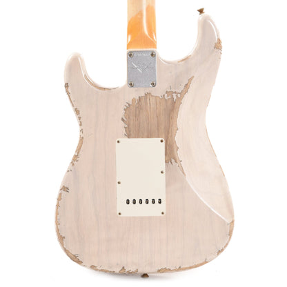 Fender Custom Shop Time Machine 1959 Stratocaster Heavy Relic Aged White Blonde Electric Guitars / Solid Body