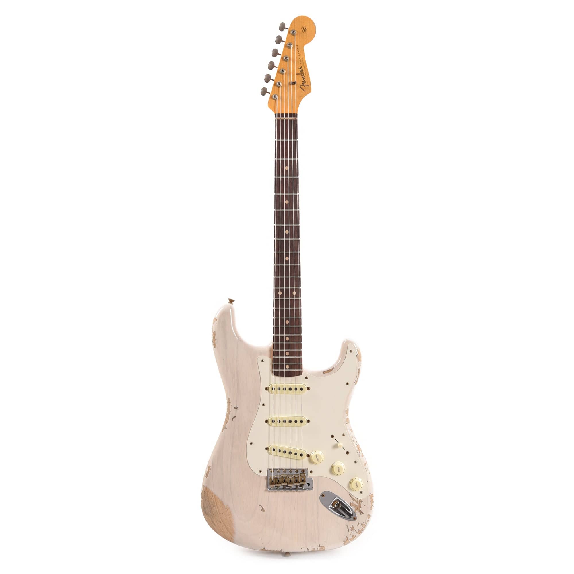 Fender Custom Shop Time Machine 1959 Stratocaster Heavy Relic Aged White Blonde Electric Guitars / Solid Body