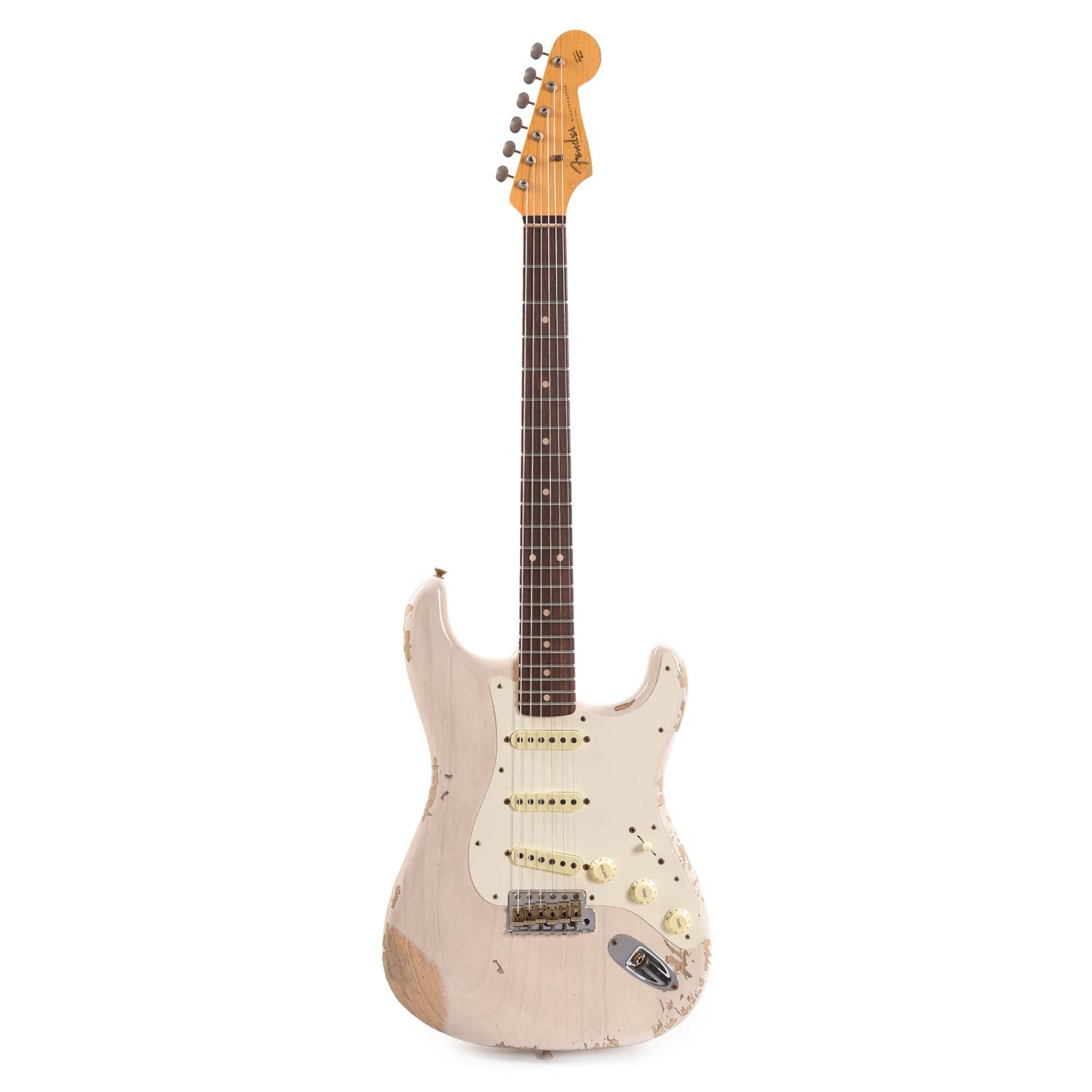 Fender Custom Shop Time Machine 1959 Stratocaster Heavy Relic Aged White Blonde Electric Guitars / Solid Body