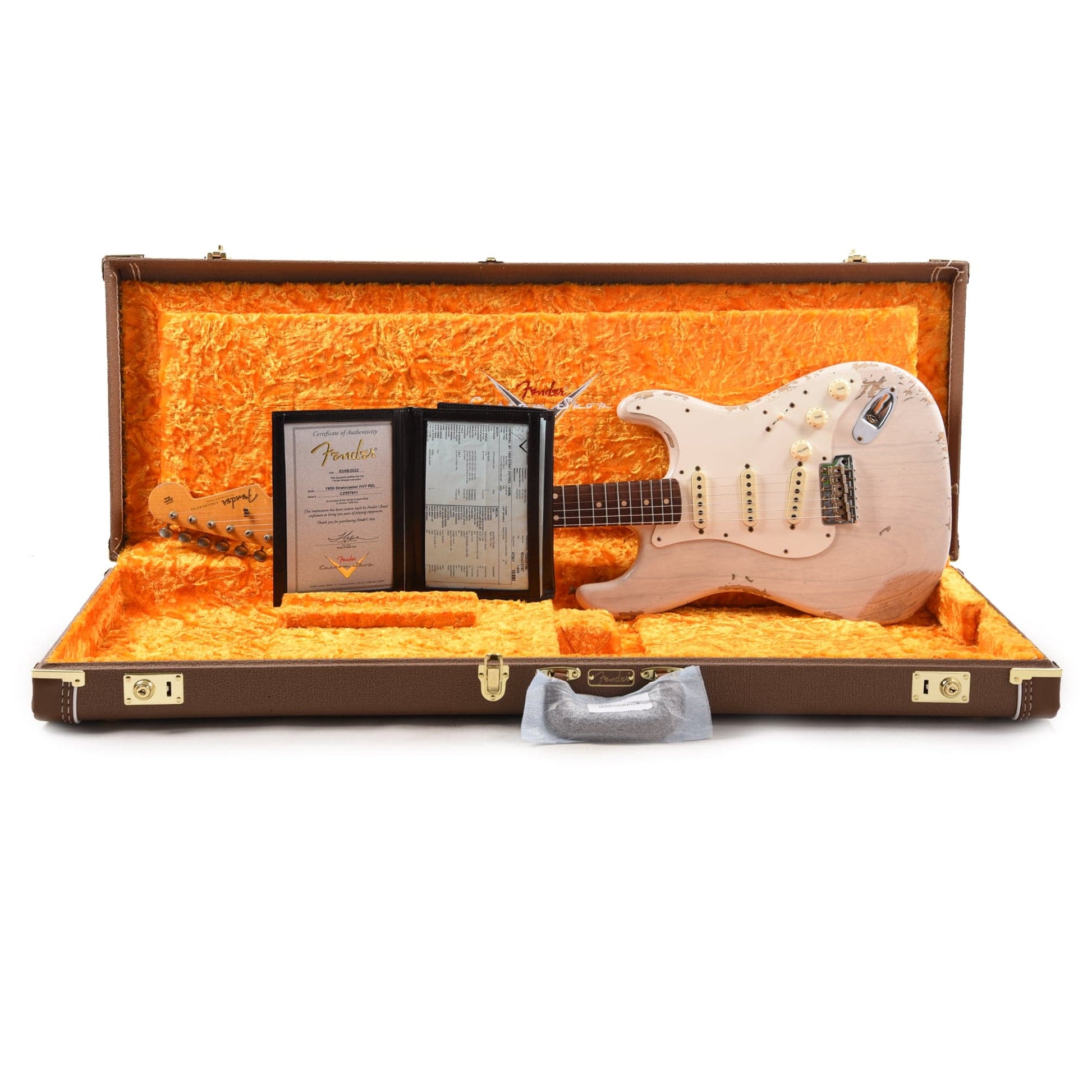 Fender Custom Shop Time Machine 1959 Stratocaster Heavy Relic Aged White Blonde Electric Guitars / Solid Body