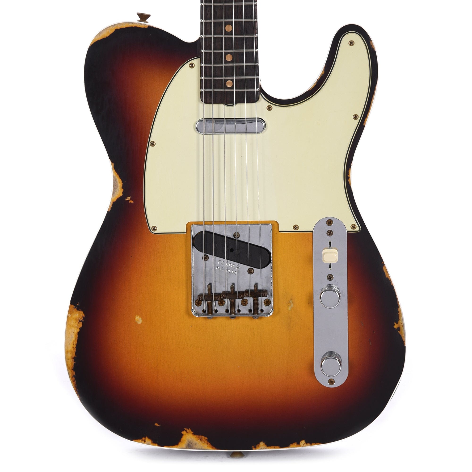 Fender Custom Shop Time Machine 1960 Telecaster Custom Heavy Relic Chocolate 3-Color Sunburst Electric Guitars / Solid Body