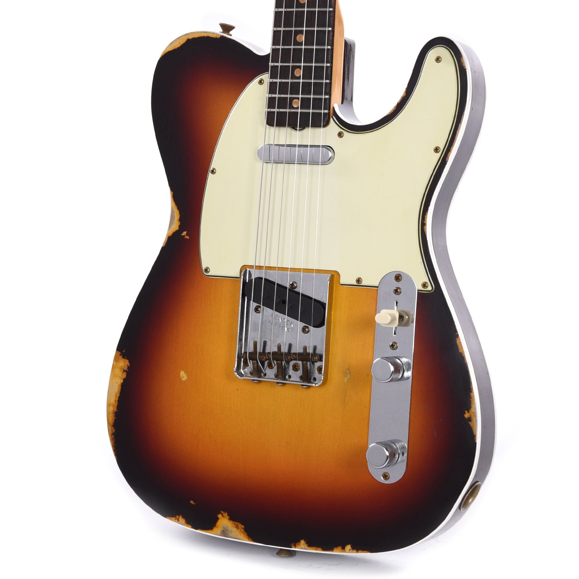 Fender Custom Shop Time Machine 1960 Telecaster Custom Heavy Relic Chocolate 3-Color Sunburst Electric Guitars / Solid Body
