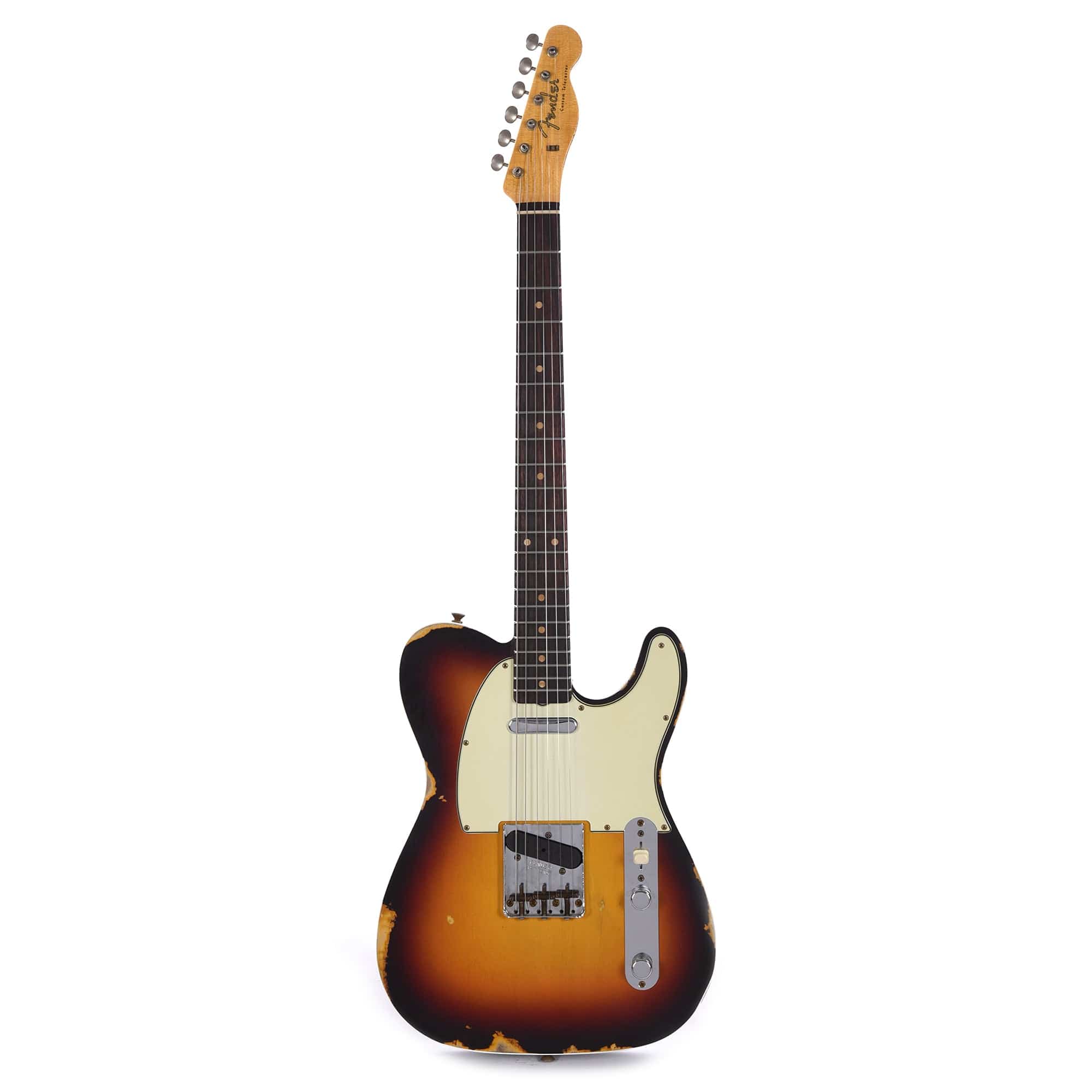 Fender Custom Shop Time Machine 1960 Telecaster Custom Heavy Relic Chocolate 3-Color Sunburst Electric Guitars / Solid Body