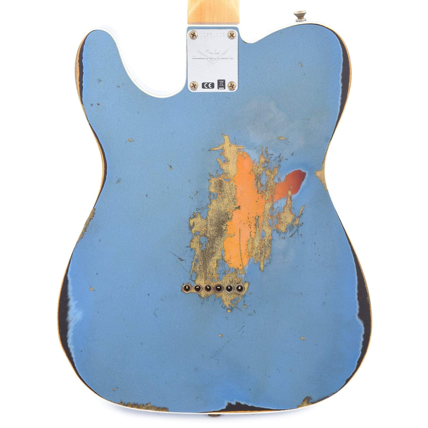 Fender Custom Shop Time Machine 1960 Telecaster Custom Relic Aged Lake Placid Blue Over Chocolate 3-Color Sunburst Electric Guitars / Solid Body
