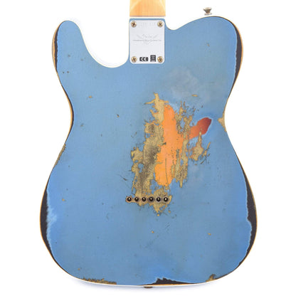 Fender Custom Shop Time Machine 1960 Telecaster Custom Relic Aged Lake Placid Blue Over Chocolate 3-Color Sunburst Electric Guitars / Solid Body