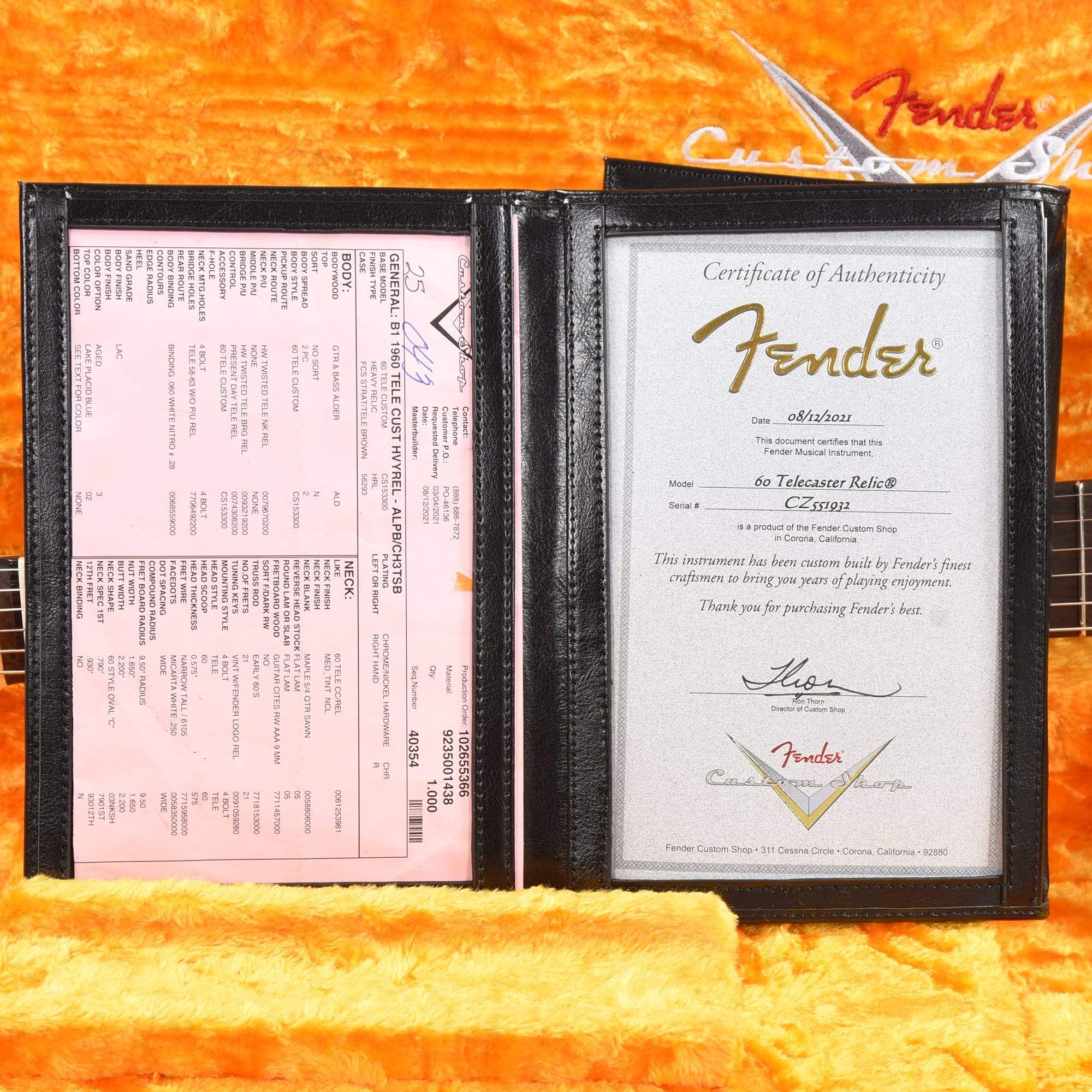 Fender Custom Shop Time Machine 1960 Telecaster Custom Relic Aged Lake Placid Blue Over Chocolate 3-Color Sunburst Electric Guitars / Solid Body