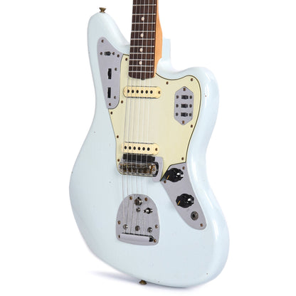 Fender Custom Shop Time Machine 1963 Jaguar Journeyman Super Faded Aged Sonic Blue Electric Guitars / Solid Body
