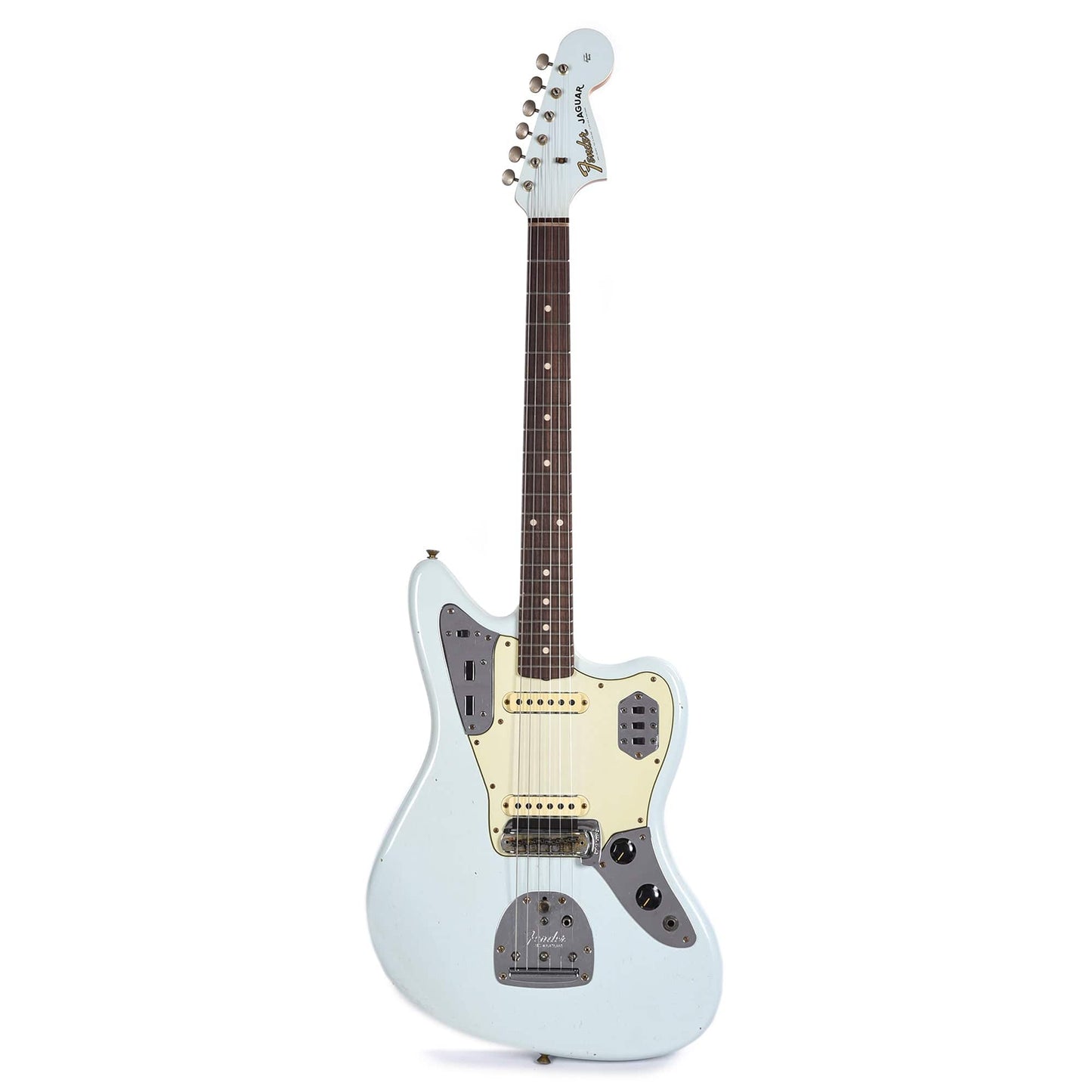 Fender Custom Shop Time Machine 1963 Jaguar Journeyman Super Faded Aged Sonic Blue Electric Guitars / Solid Body