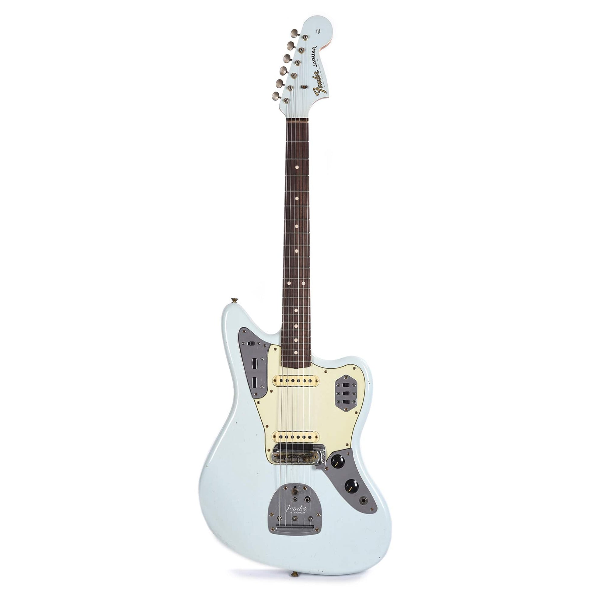 Fender Custom Shop Time Machine 1963 Jaguar Journeyman Super Faded Aged Sonic Blue Electric Guitars / Solid Body