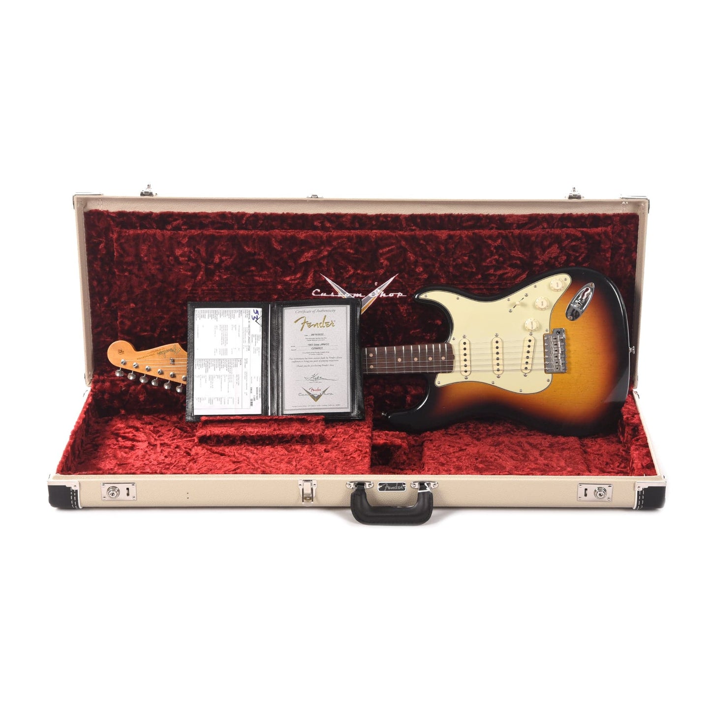 Fender Custom Shop Time Machine 1963 Stratocaster Journeyman 3-Color Sunburst Electric Guitars / Solid Body