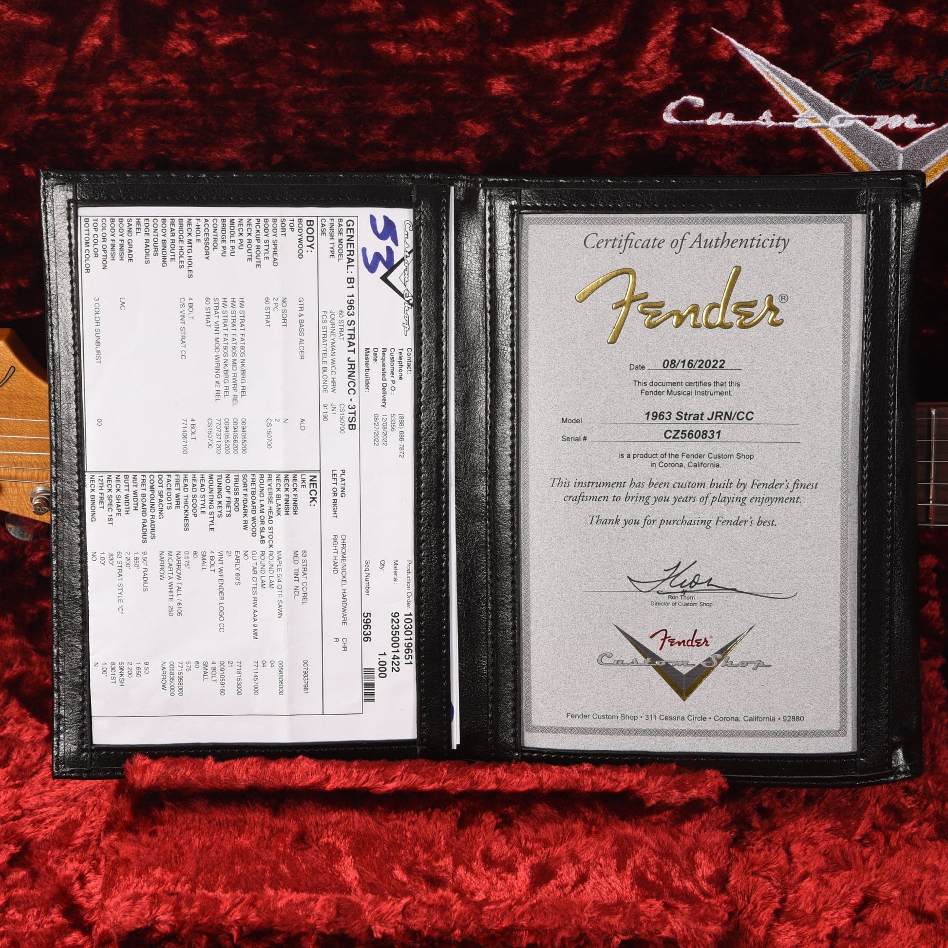 Fender Custom Shop Time Machine 1963 Stratocaster Journeyman 3-Color Sunburst Electric Guitars / Solid Body