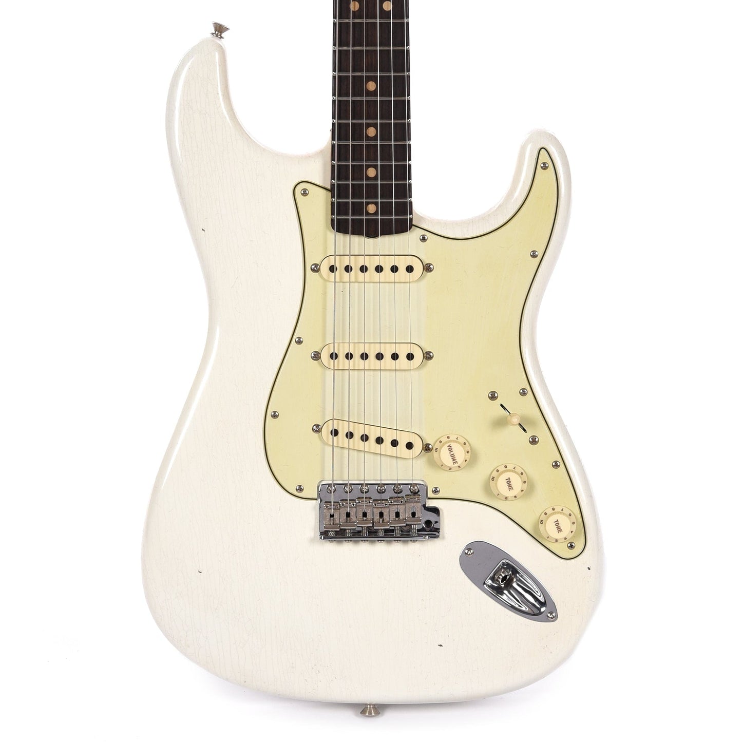Fender Custom Shop Time Machine 1963 Stratocaster Journeyman Aged Olympic White w/CC Hardware Electric Guitars / Solid Body