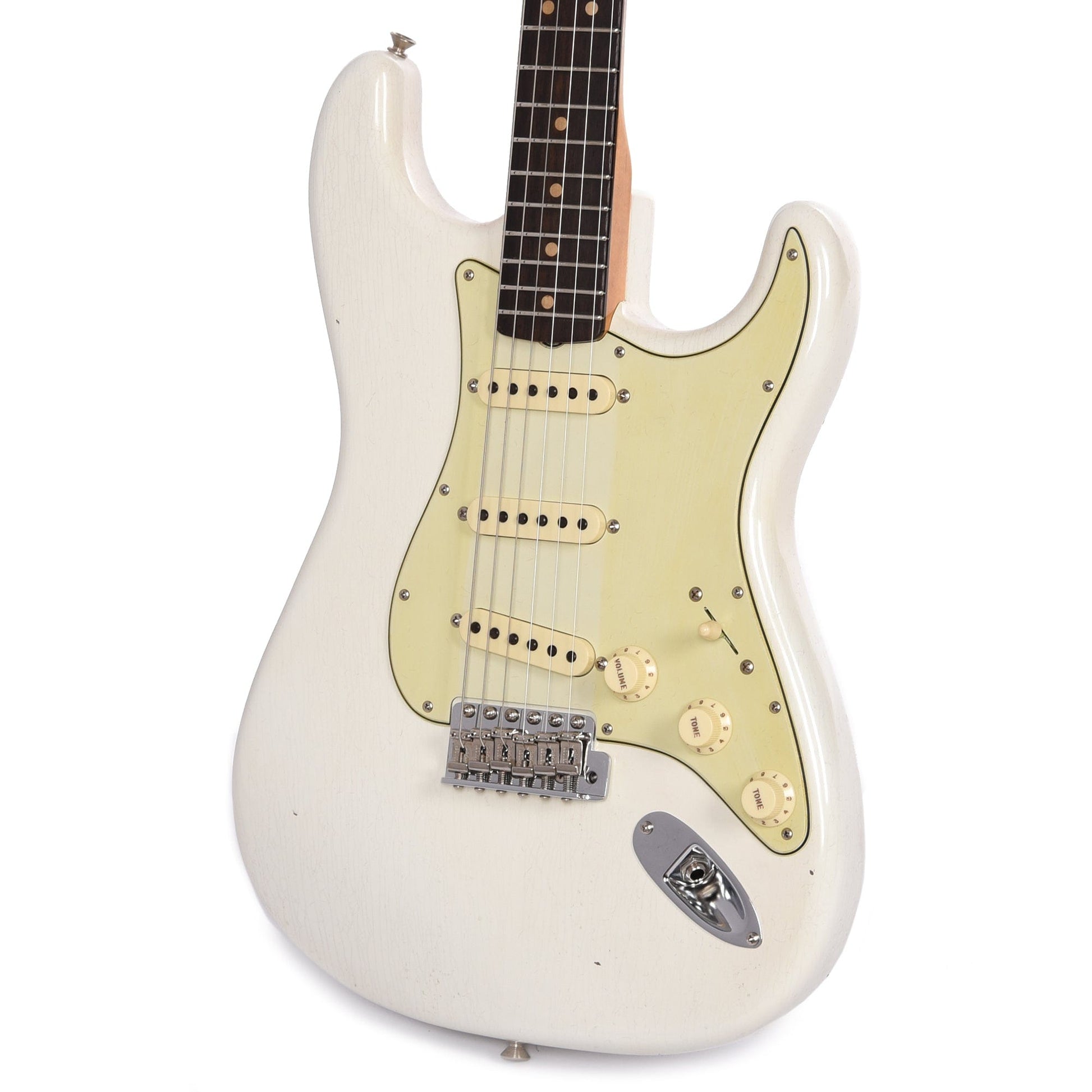 Fender Custom Shop Time Machine 1963 Stratocaster Journeyman Aged Olympic White w/CC Hardware Electric Guitars / Solid Body