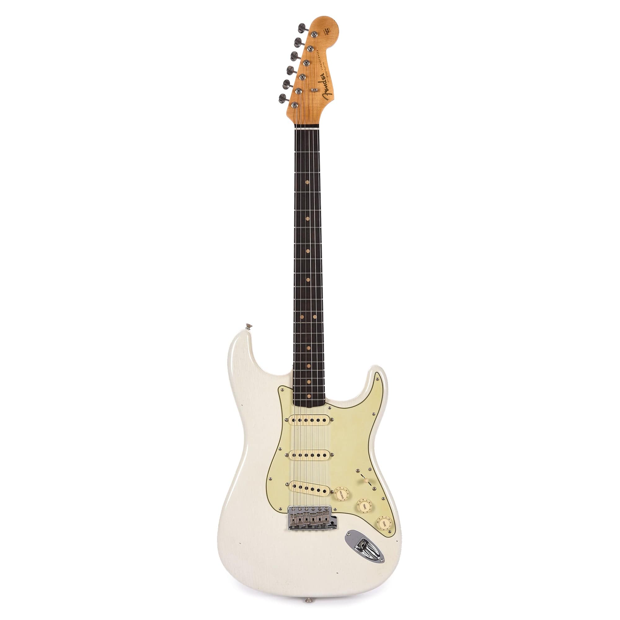 Fender Custom Shop Time Machine 1963 Stratocaster Journeyman Aged Olympic White w/CC Hardware Electric Guitars / Solid Body
