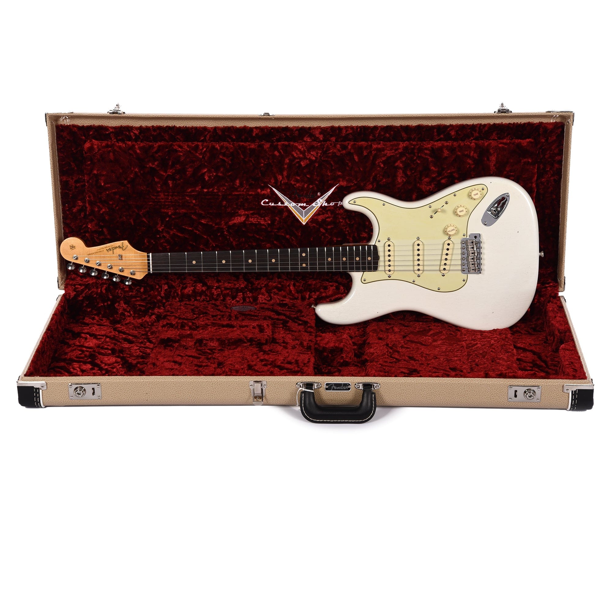 Fender Custom Shop Time Machine 1963 Stratocaster Journeyman Aged Olympic White w/CC Hardware Electric Guitars / Solid Body
