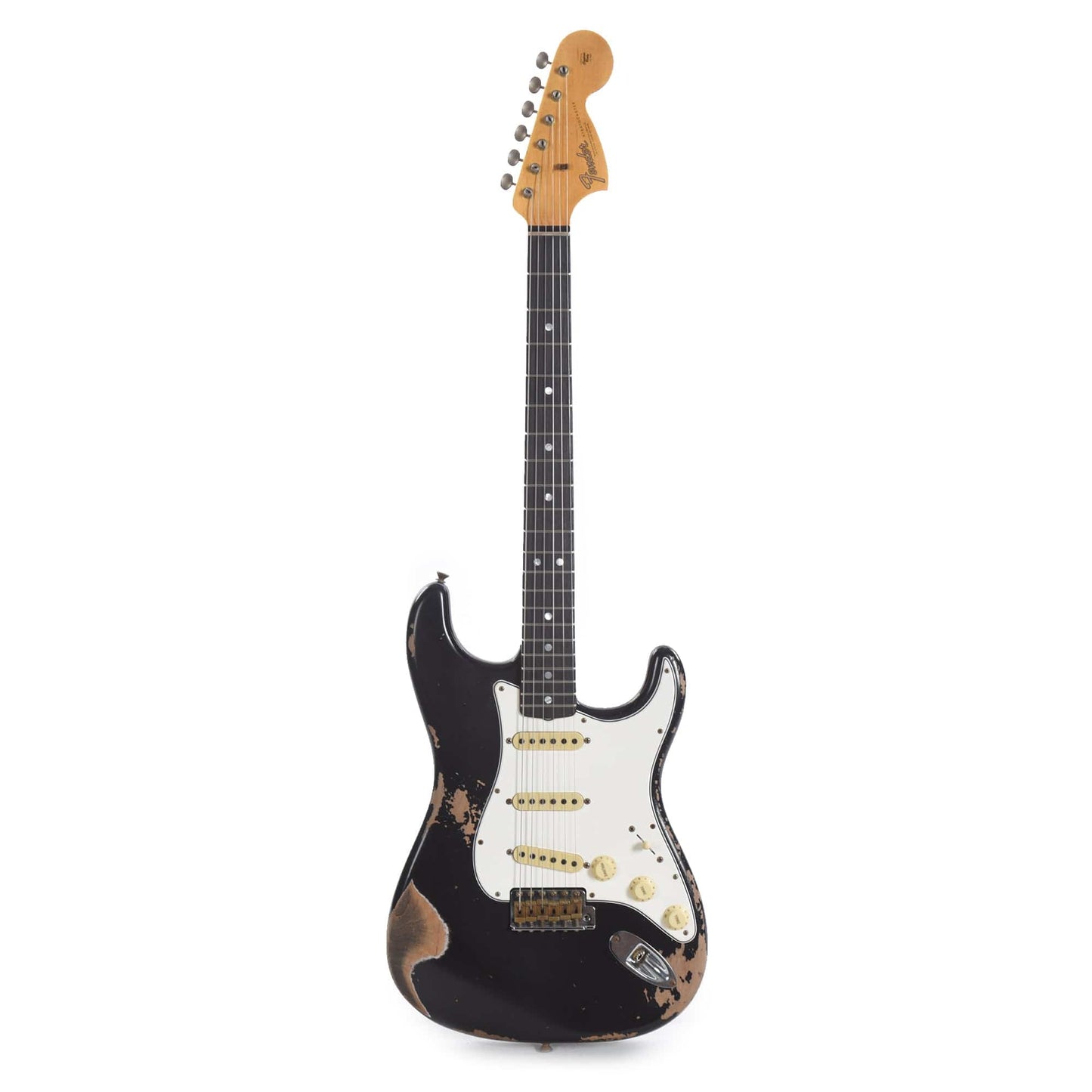 Fender Custom Shop Time Machine 1967 Stratocaster Heavy Relic Aged Black Electric Guitars / Solid Body