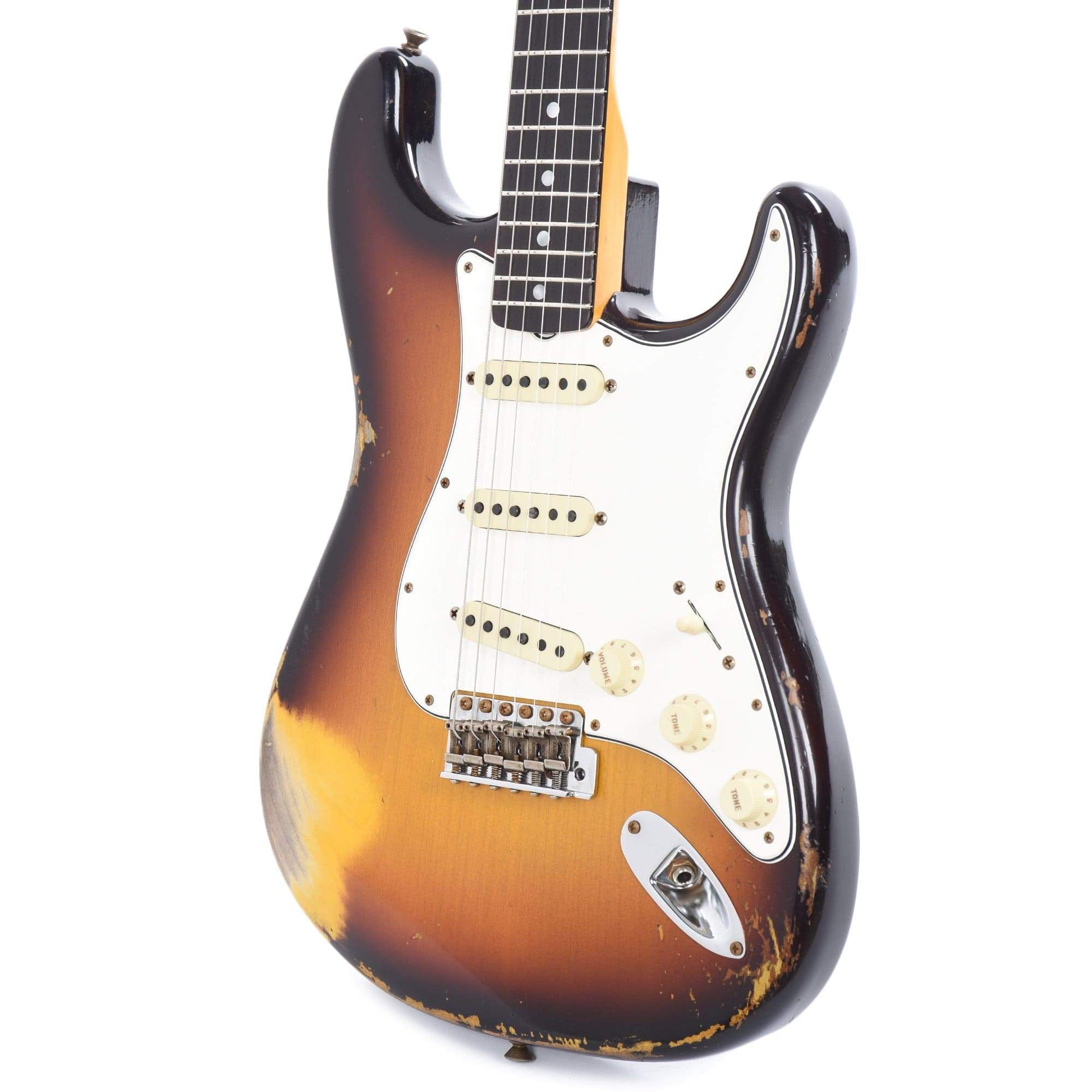 Fender Custom Shop Time Machine 1967 Stratocaster Heavy Relic Faded Aged 3-Color Sunburst Electric Guitars / Solid Body