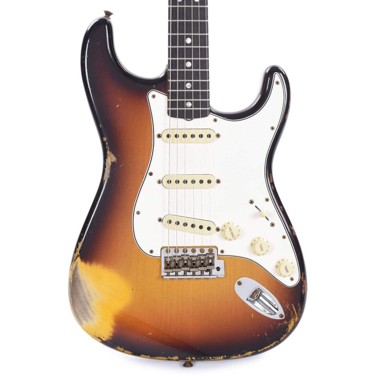 Fender Custom Shop Time Machine 1967 Stratocaster Heavy Relic Faded Aged 3-Color Sunburst Electric Guitars / Solid Body